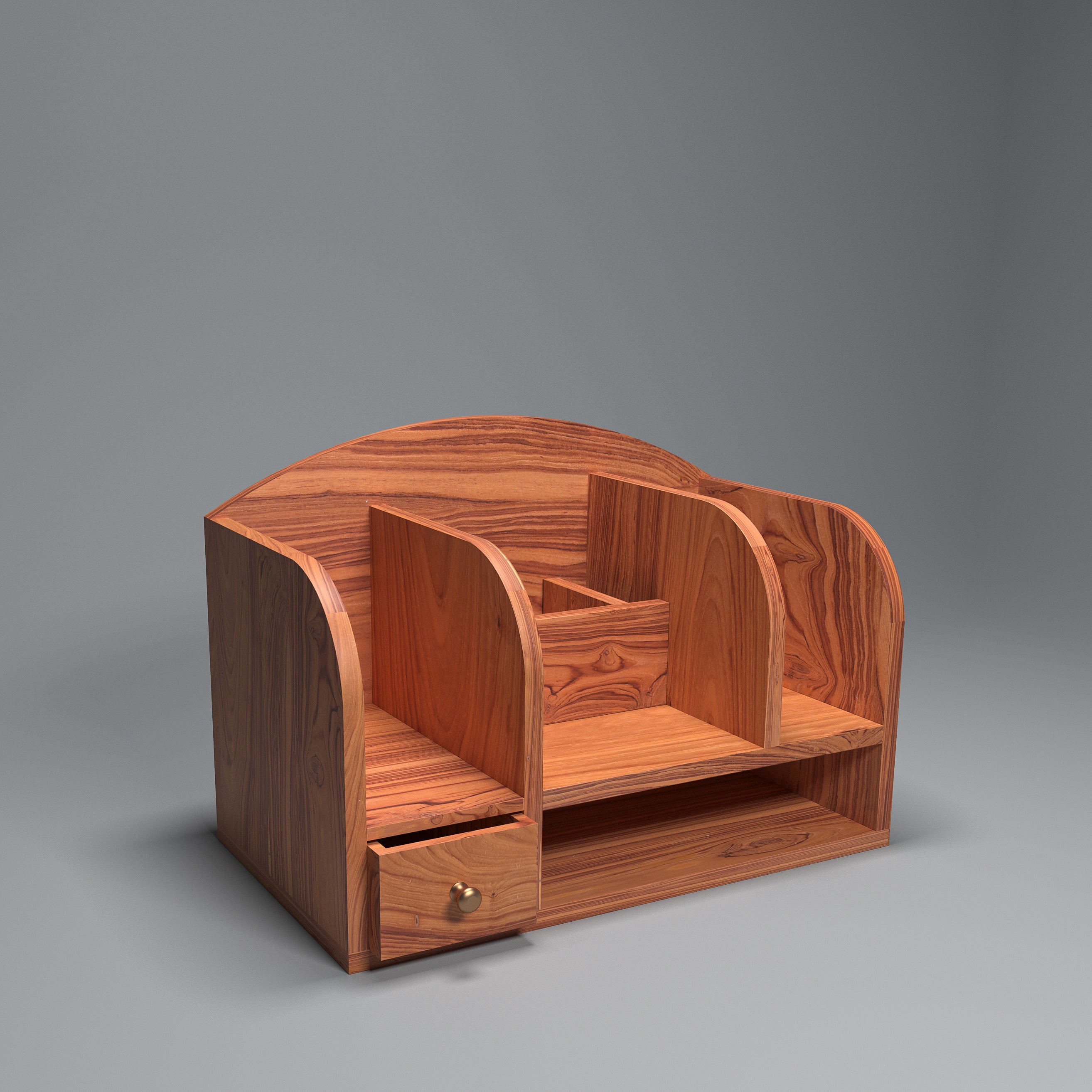 Southern Wooden Arch-shaped Multipurpose Organizer Desk Organizer