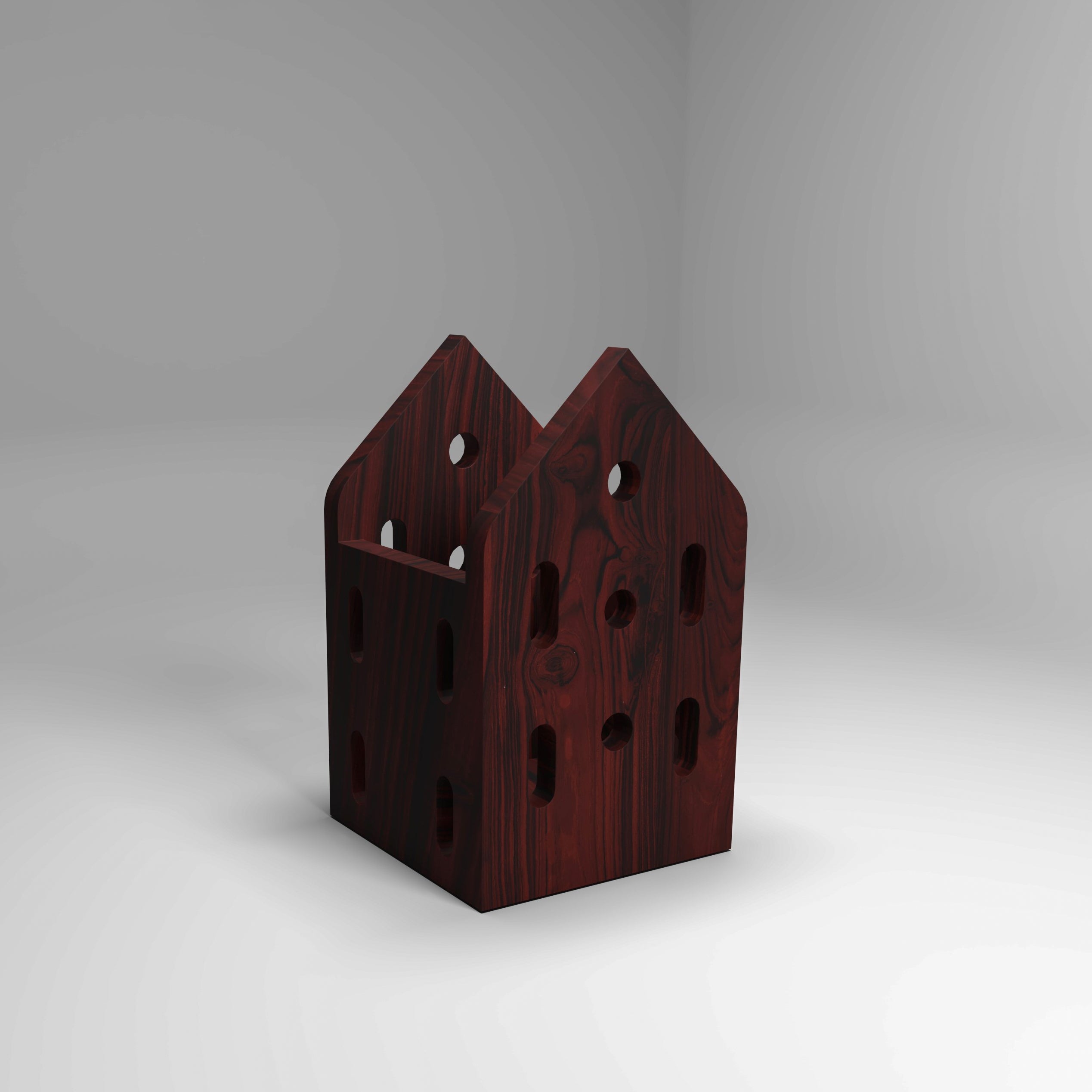 Pine Wood Pencil Stand Desk Organizer