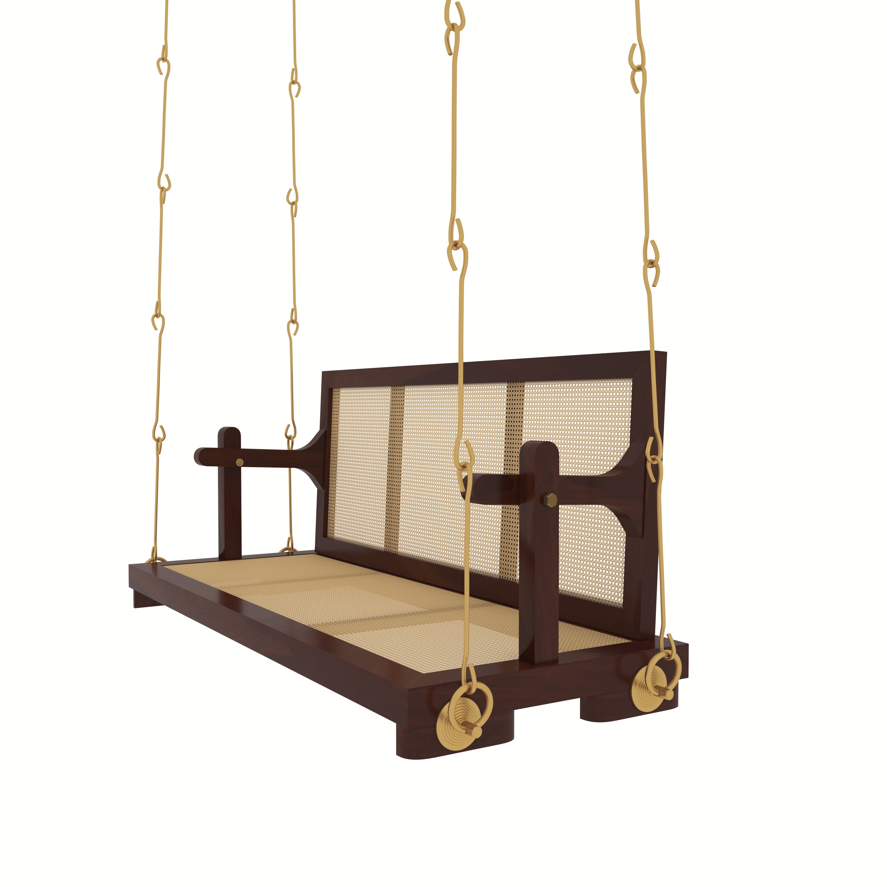 traditional cane swing with seating and back Swing