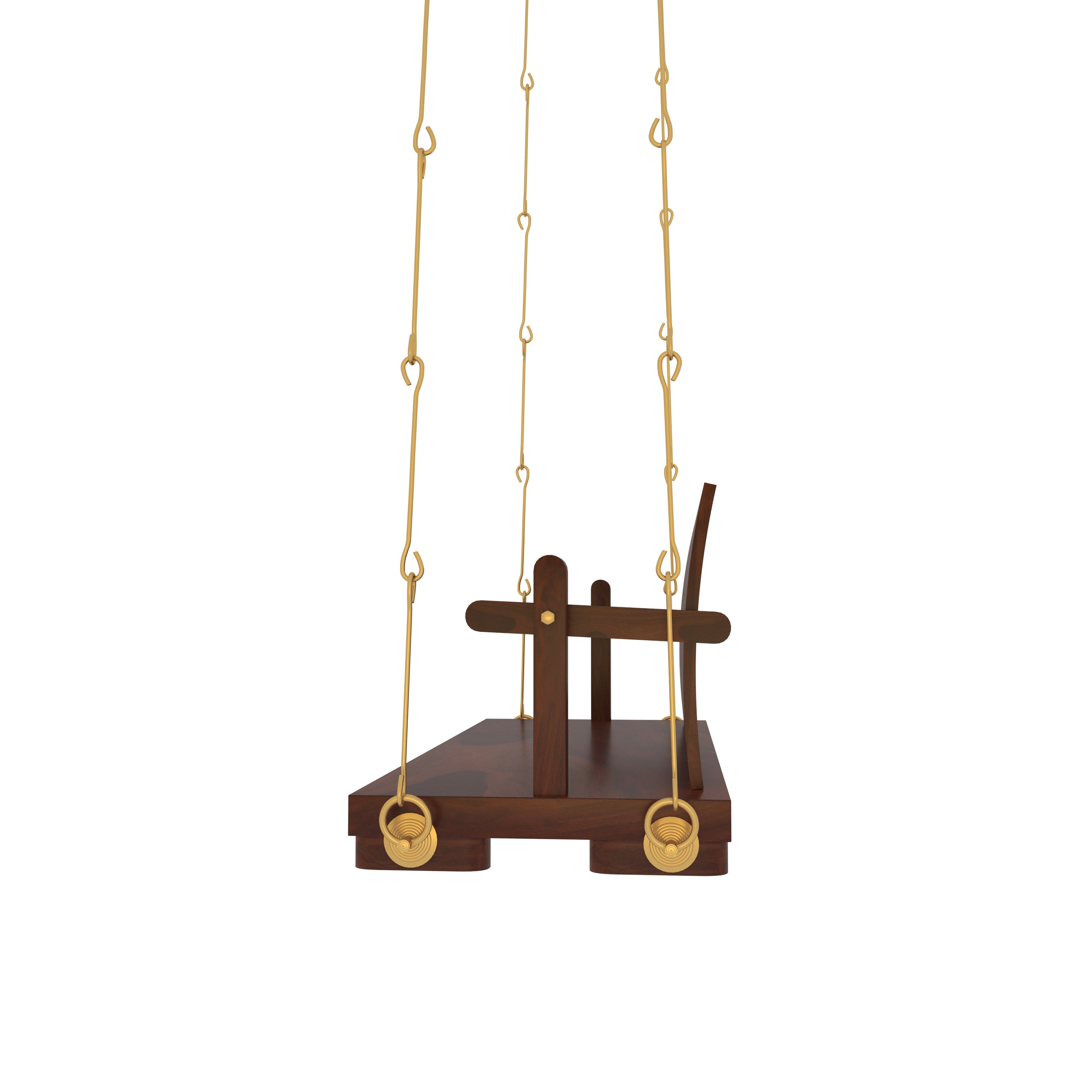 Elegant Wooden Swing Under Staircase with Traditional Decor Accents Swing