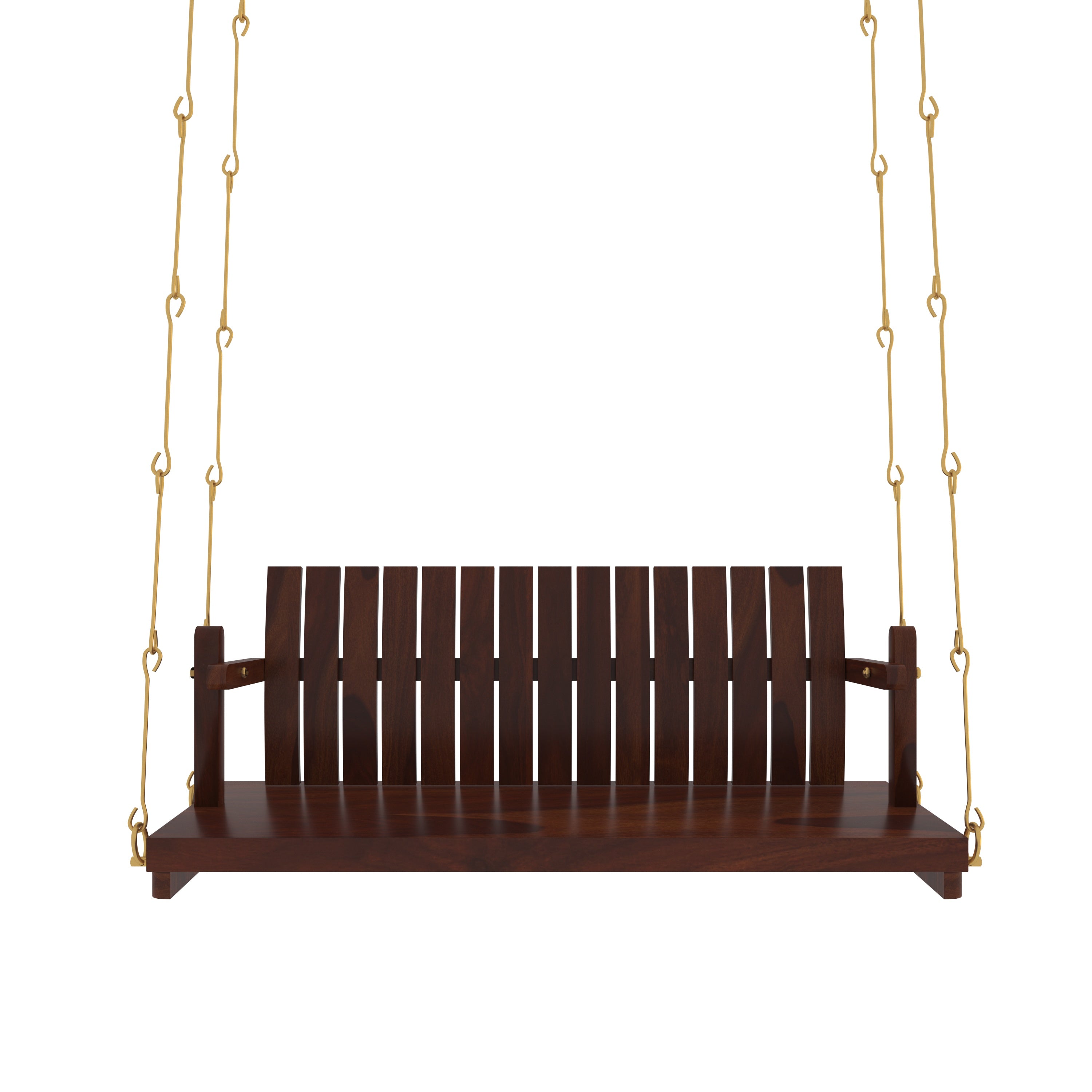 Elegant Wooden Swing Under Staircase with Traditional Decor Accents Swing
