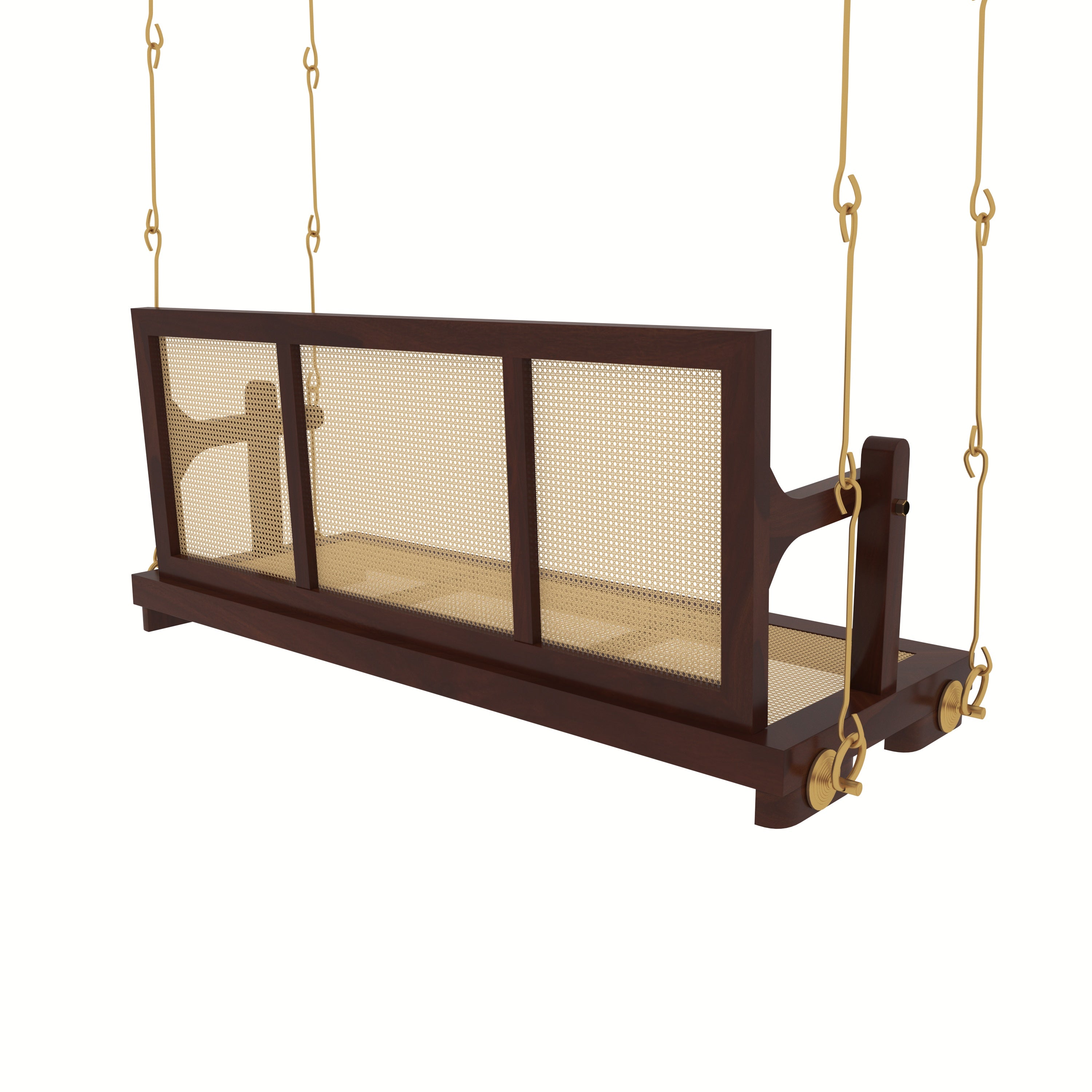 traditional cane swing with seating and back Swing