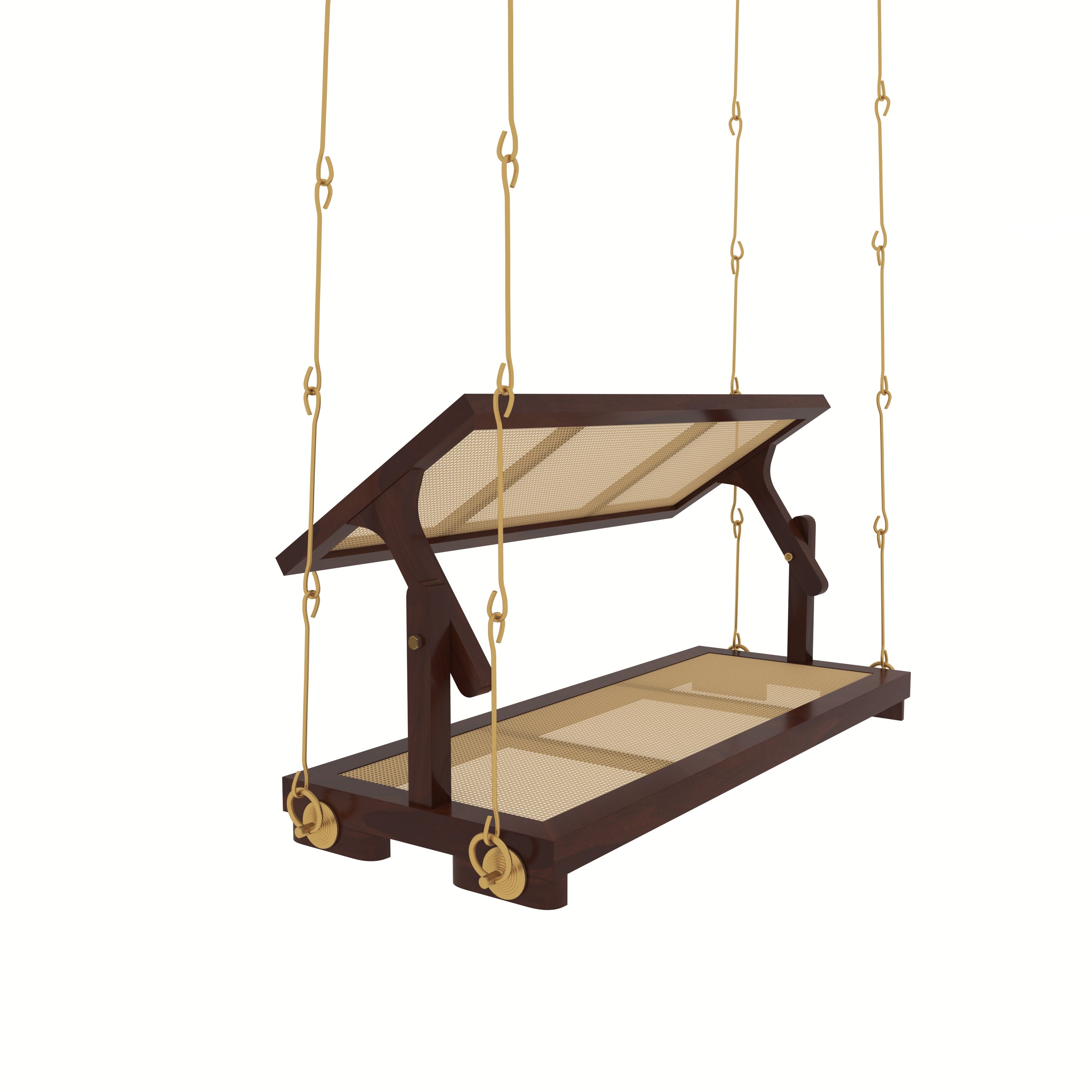 traditional cane swing with seating and back Swing