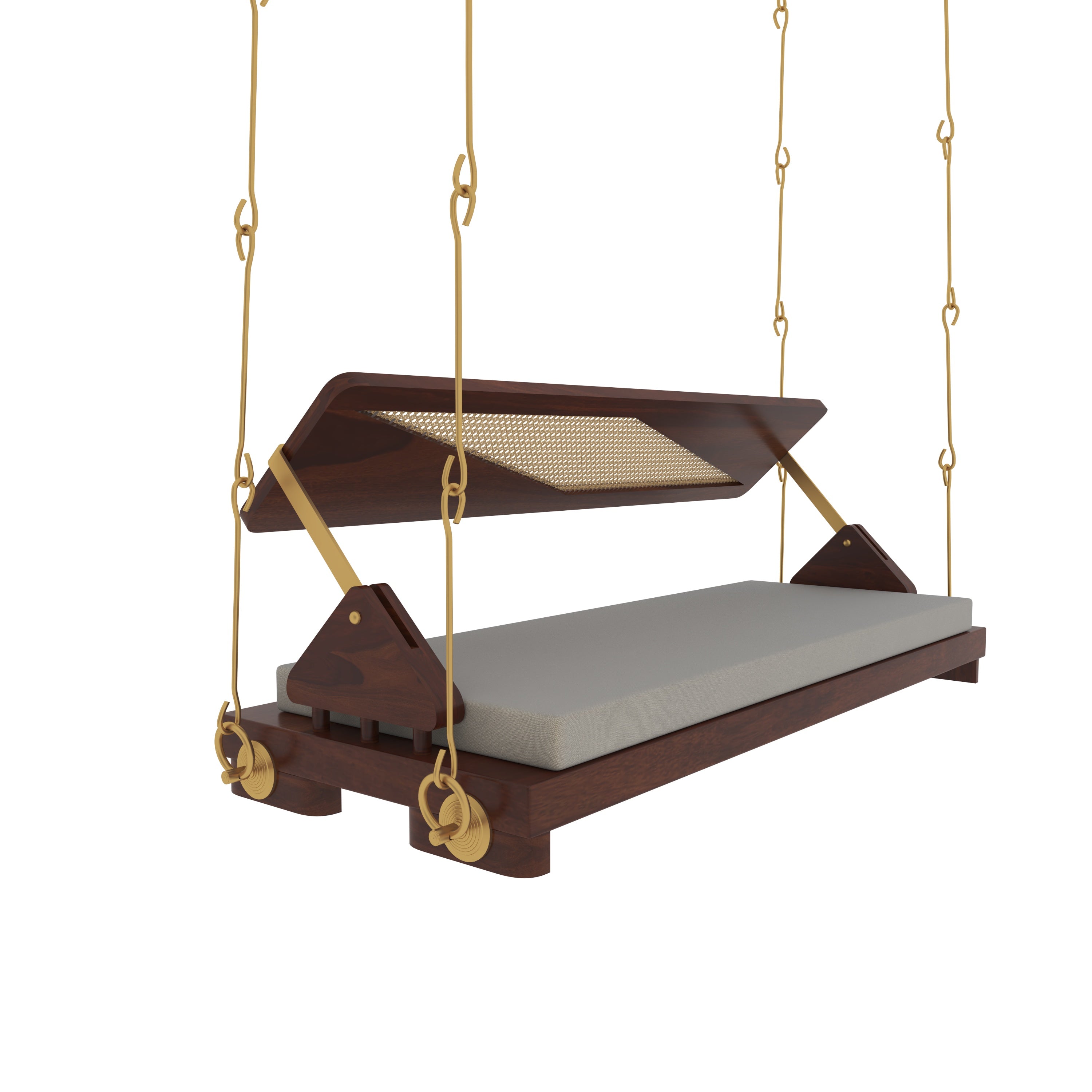 Modern Wooden Indoor Swing with Minimalist Design in Cozy Living Room Swing