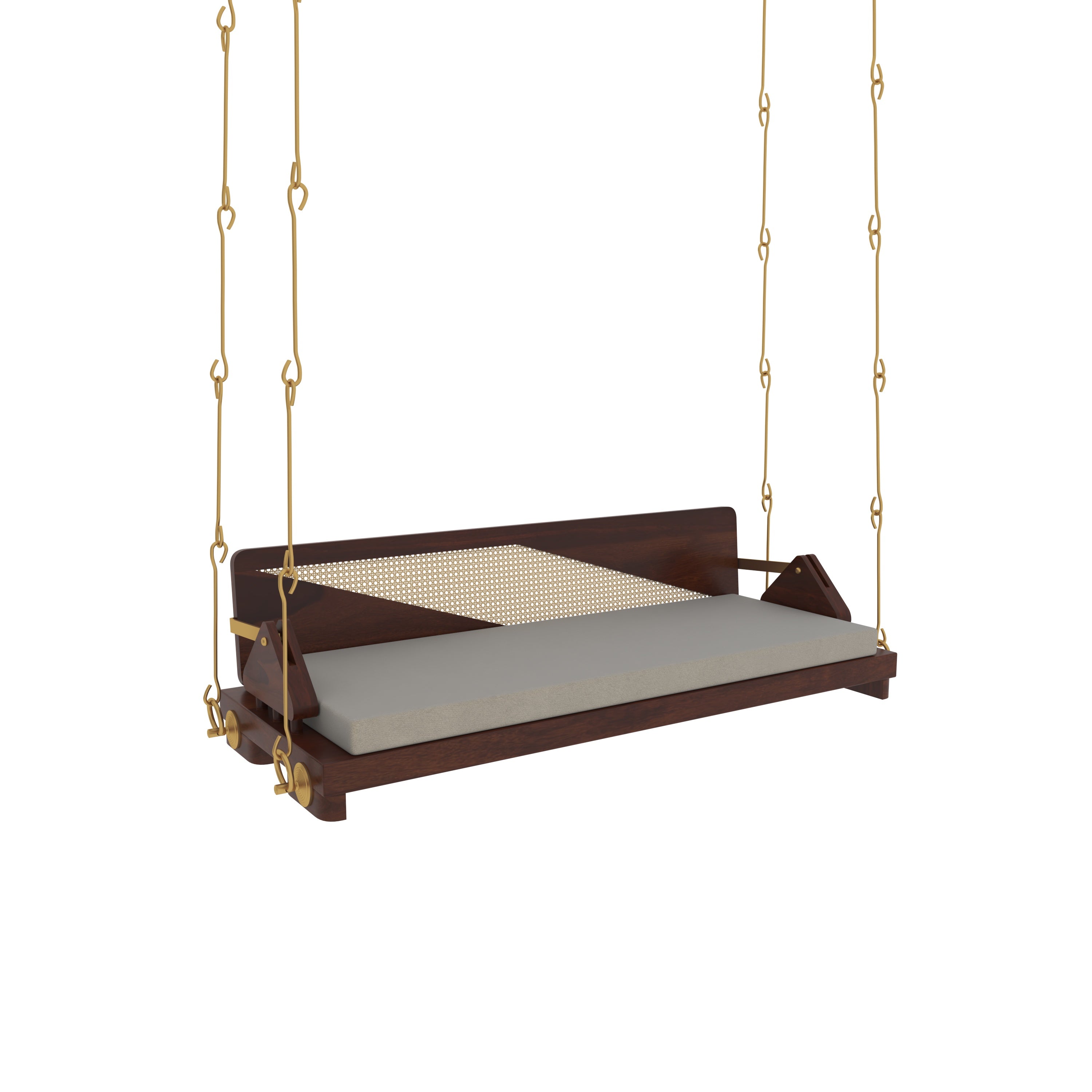 Modern Wooden Indoor Swing with Minimalist Design in Cozy Living Room Swing