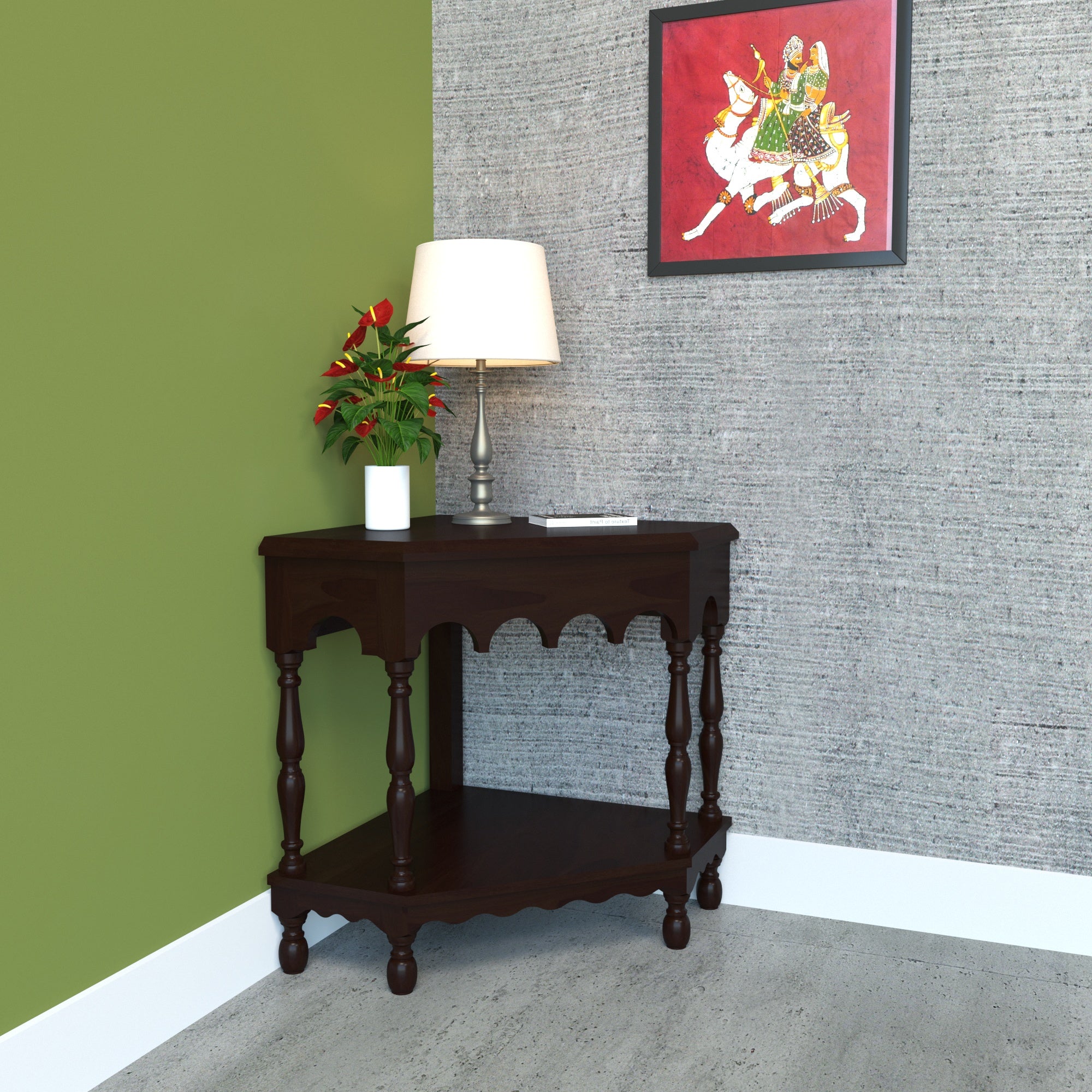 Artisan Side Table - Heritage Indian Craftsmanship Rack