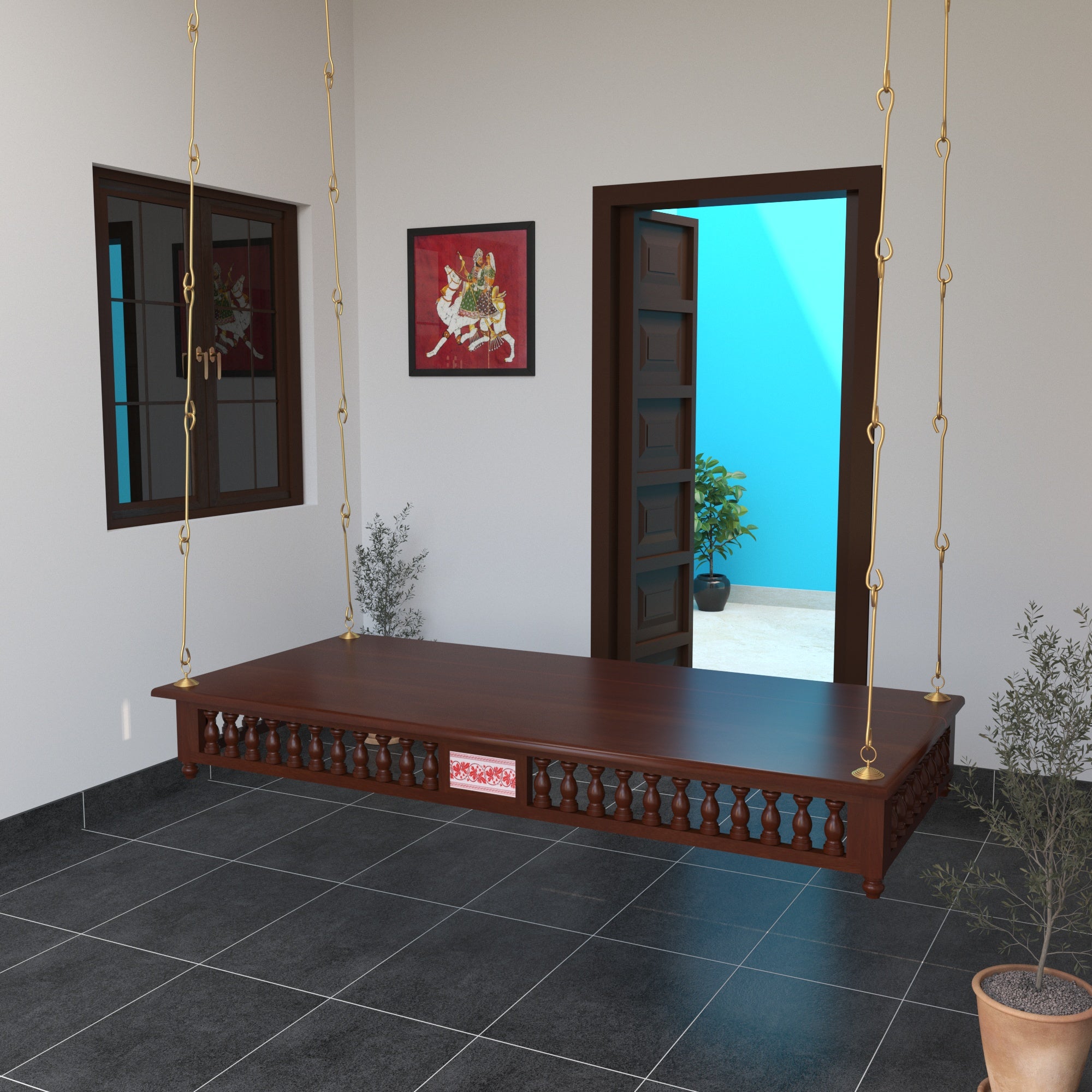 Decorative Swing Seat - Traditional Indian Craftsmanship Swing