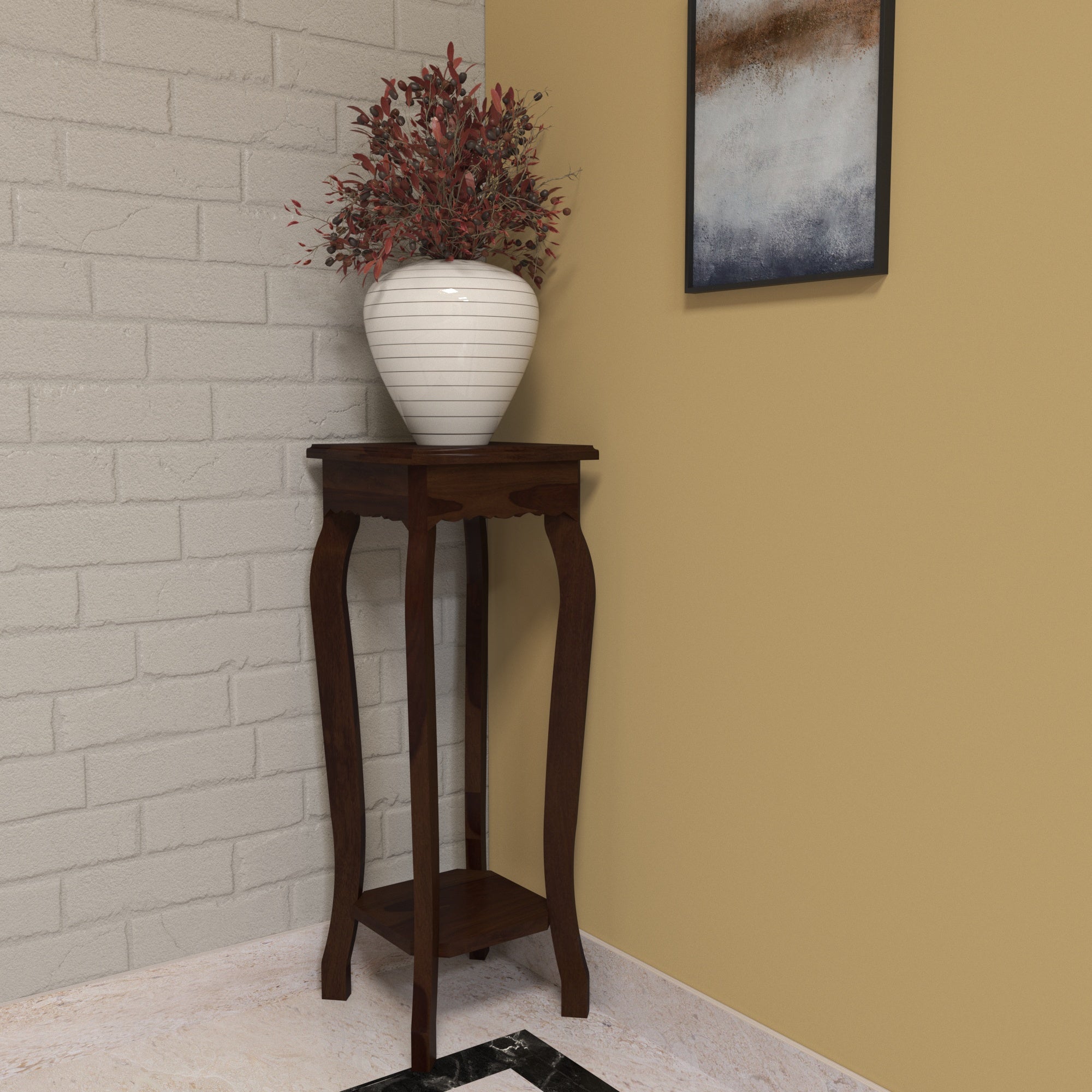 Handcrafted Side Table - Traditional Indian Design End Table