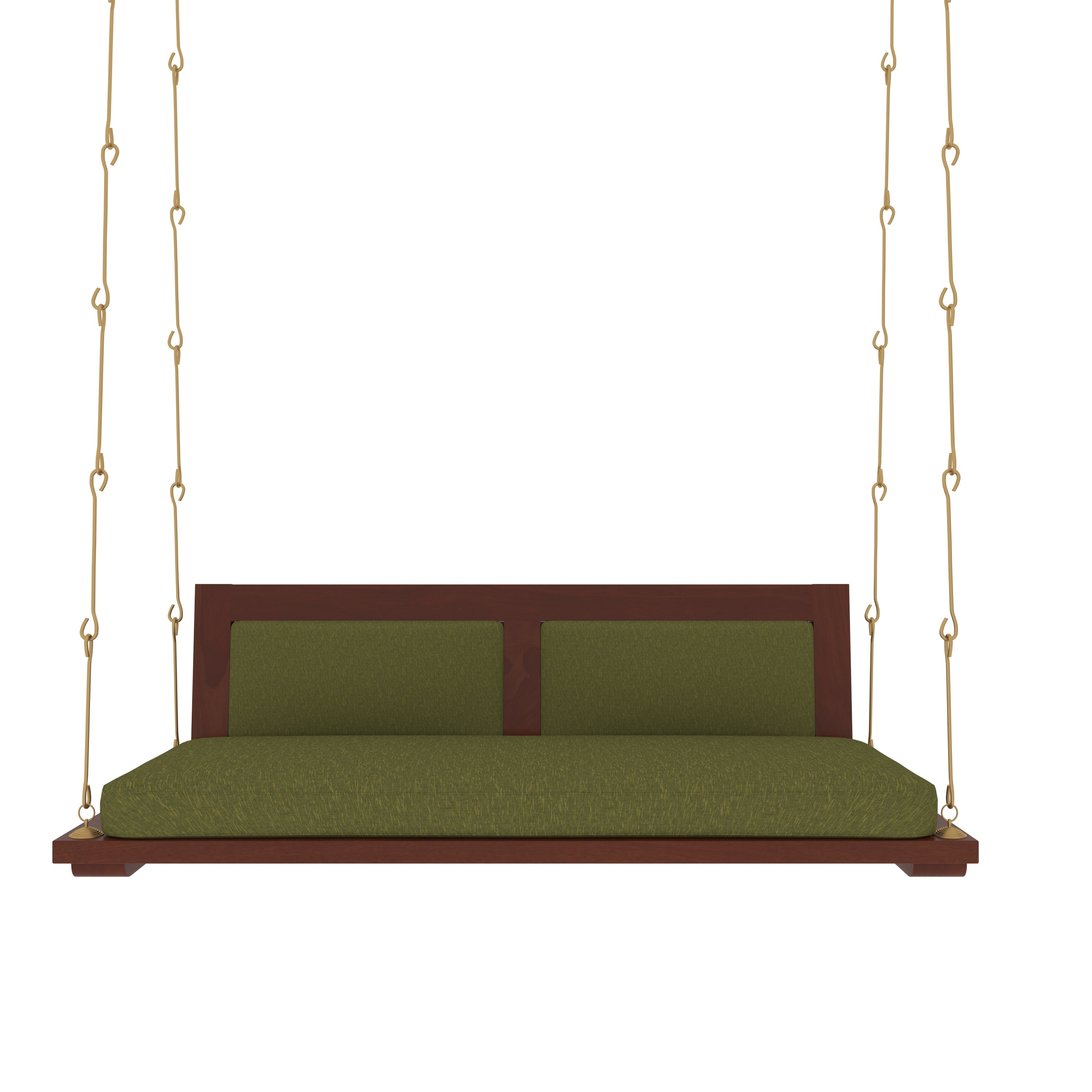 Modern Indoor Swing with Cushioned Seating – Contemporary Wooden Jhula Swing