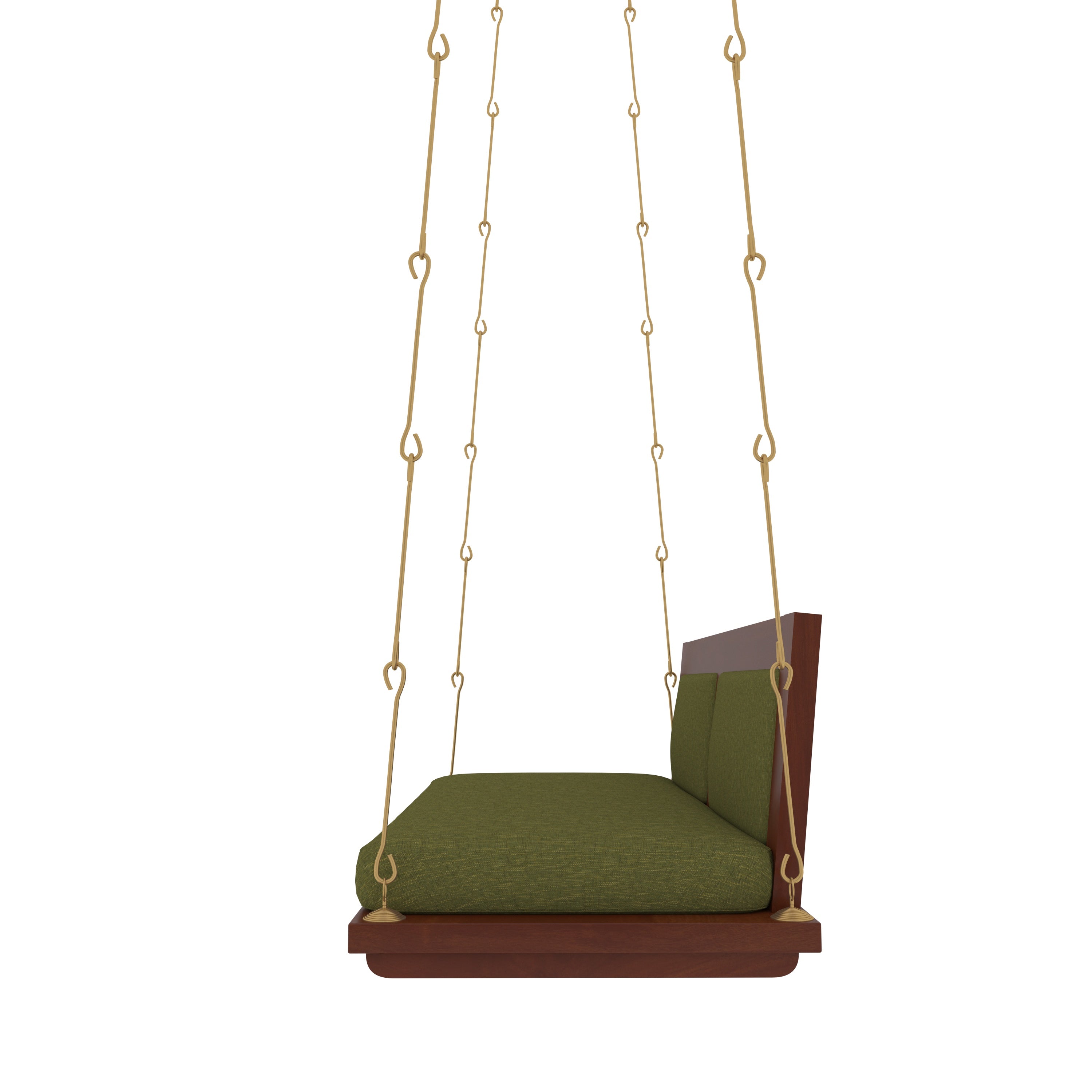 Modern Indoor Swing with Cushioned Seating – Contemporary Wooden Jhula Swing