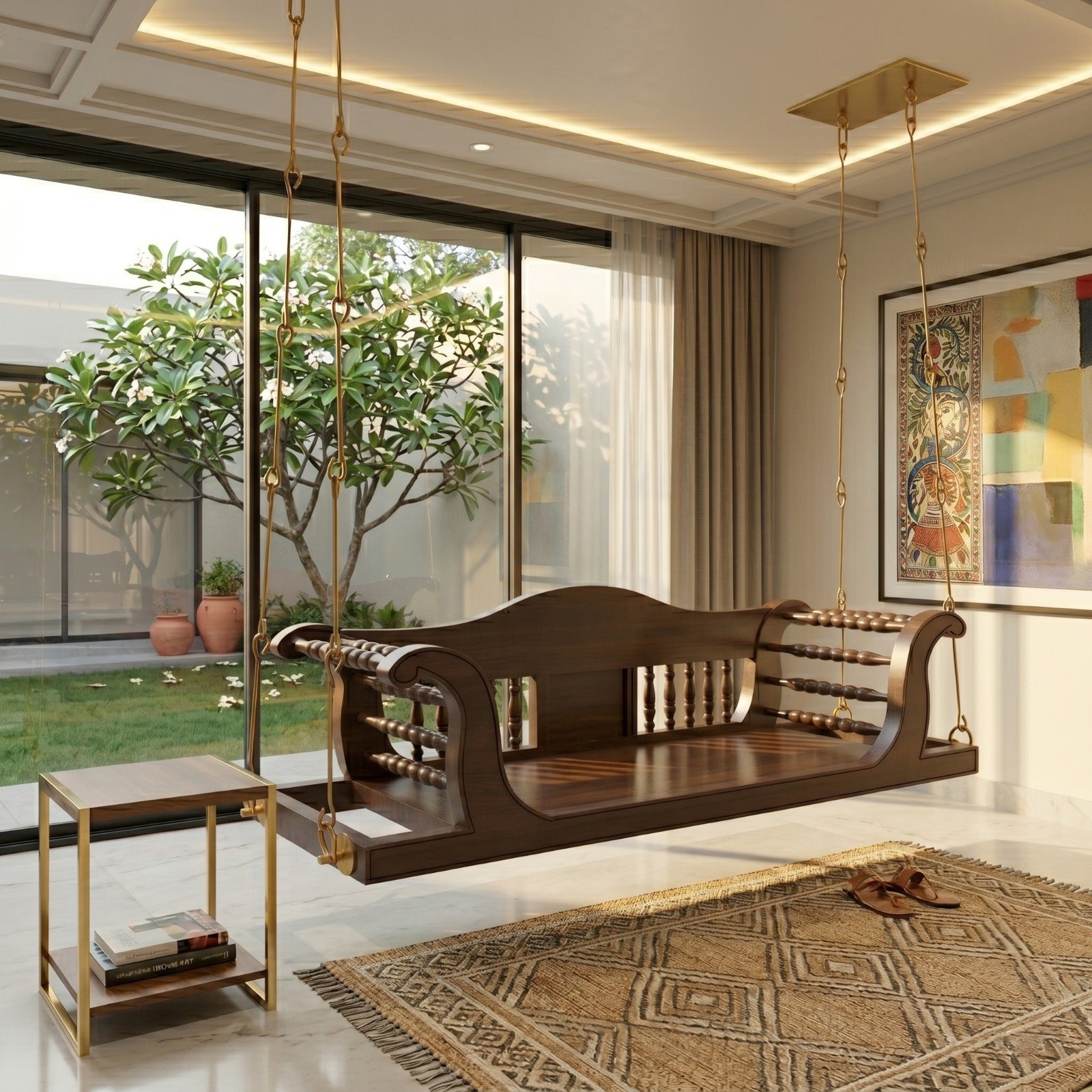 Royal Scroll Arm Hanging Swing Swing