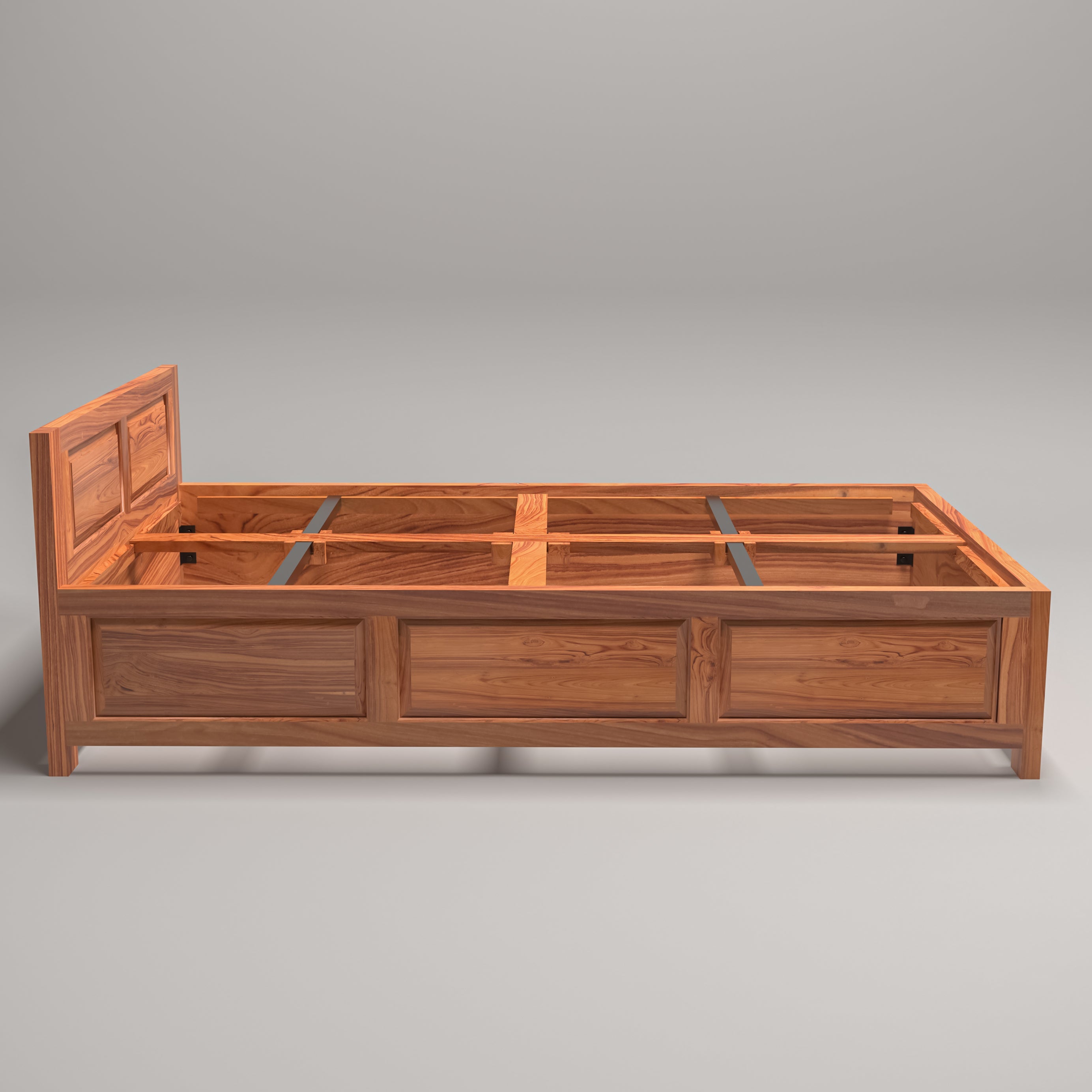 Wooden Designed Single Bed (Teak Wood) Bed