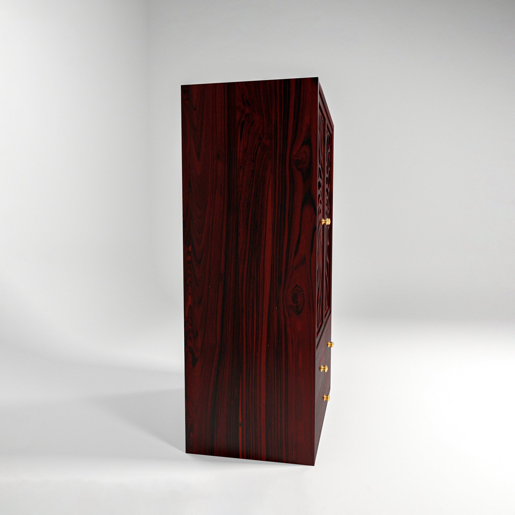 Sun rays dual door jali pattern teak wood temple Temple