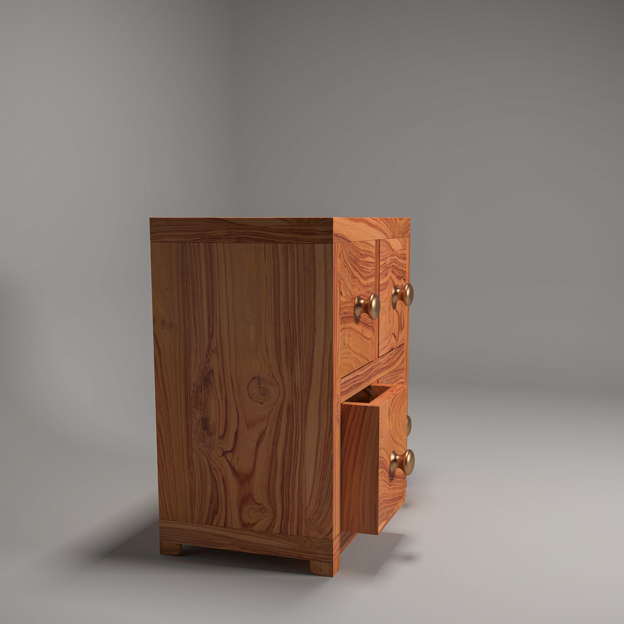 Natural Tone 4 Compartment Sturdy Desk Oragniser Desk Organizer