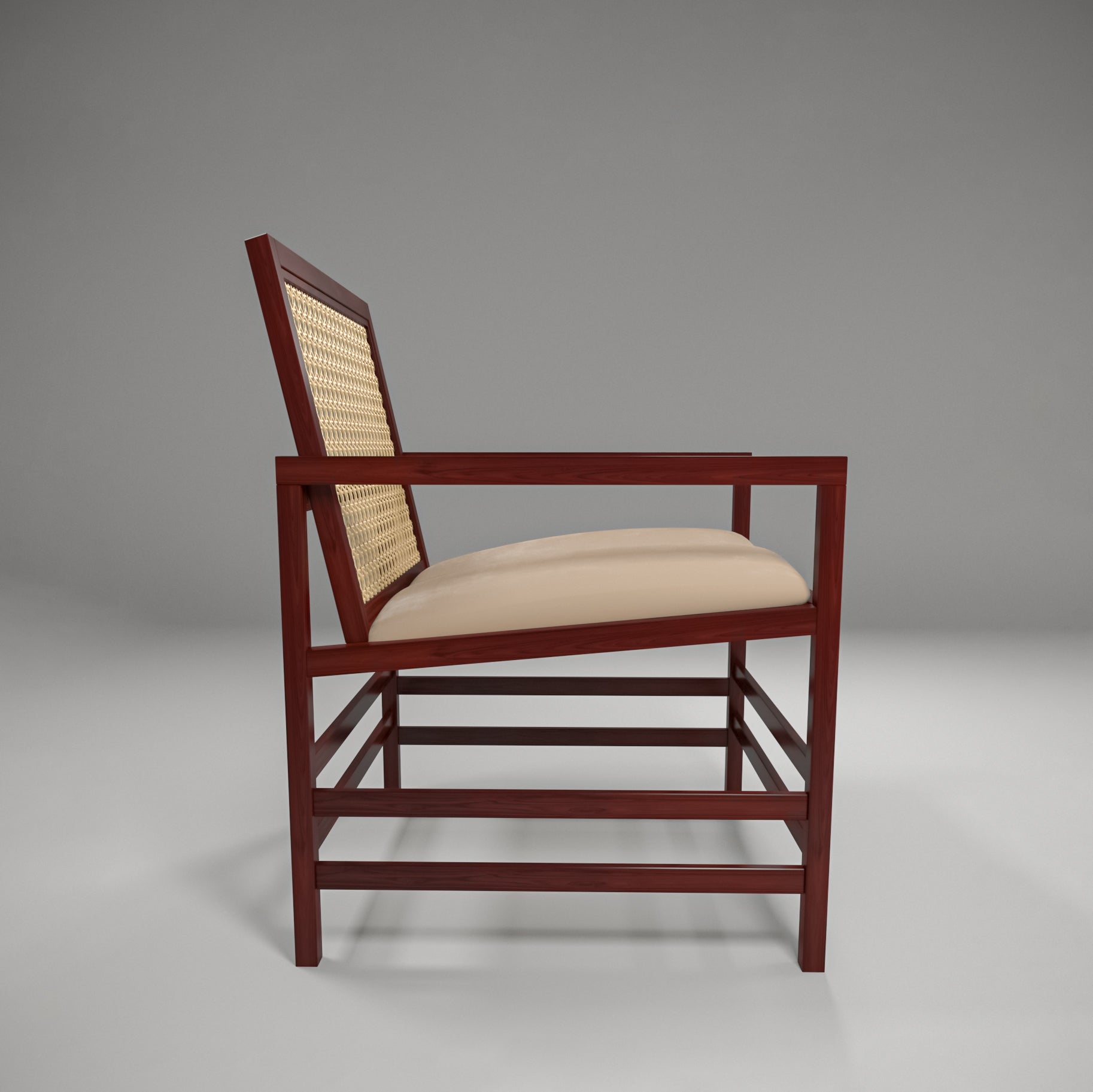 Premiumly Made Long Height Handmade Wooden Arm Chair for Home Arm Chair