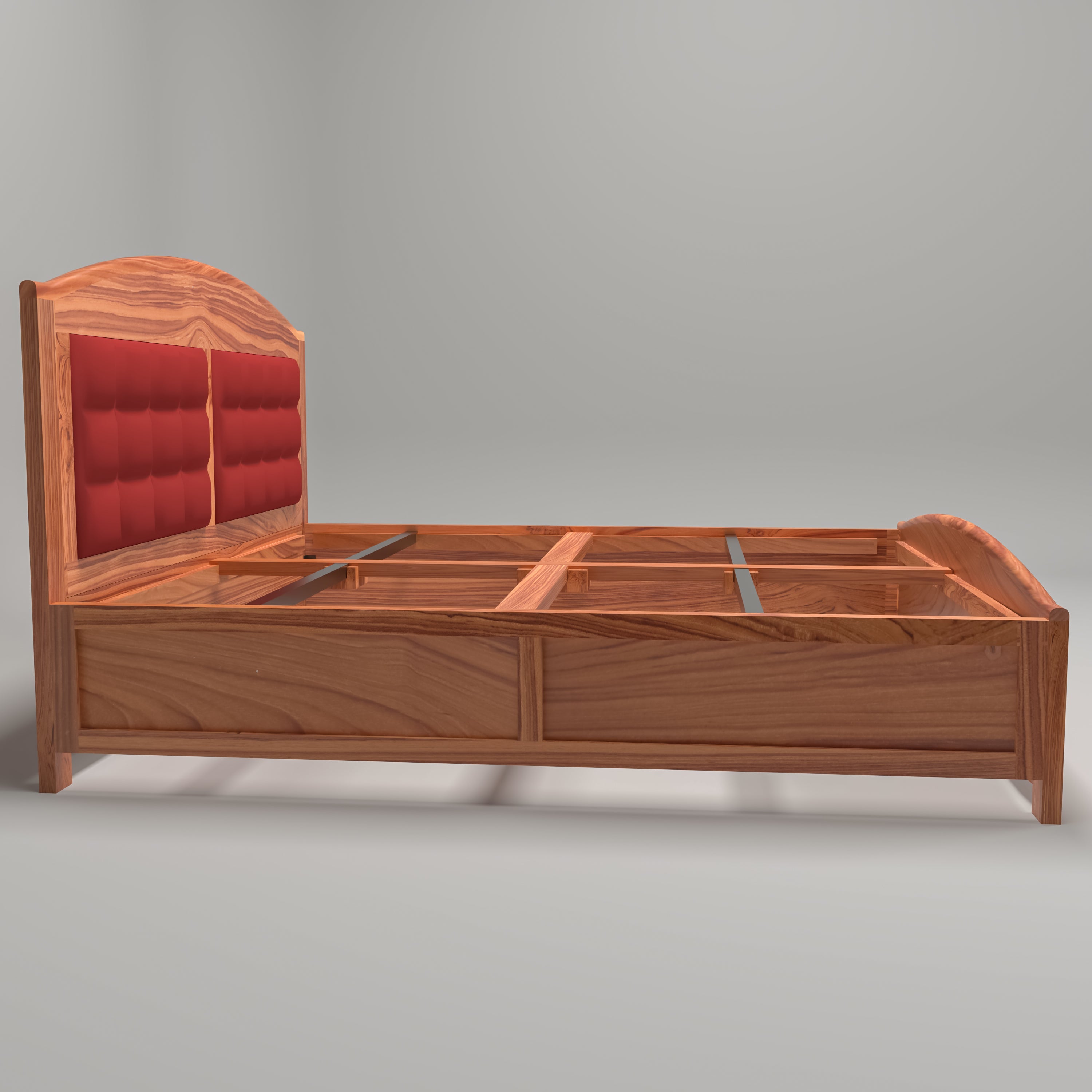 Wooden Classical Upholstered Bed (Teak Wood) Bed