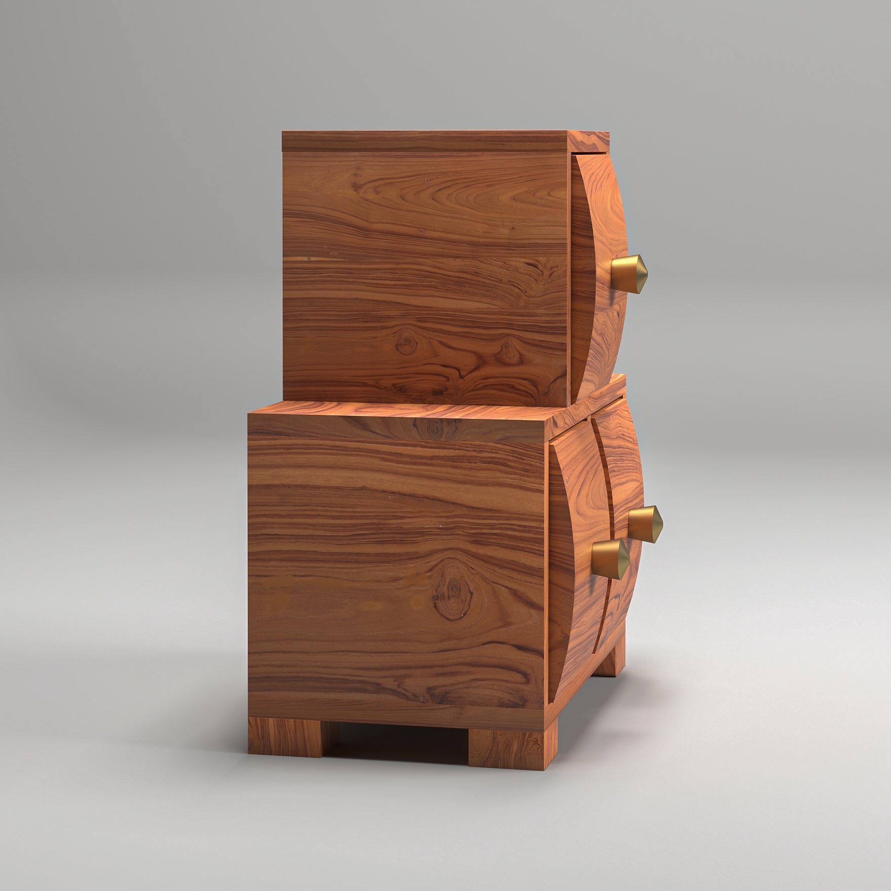 Simple Triple Compartment Curved Premium Drawer Chest Desk Organizer