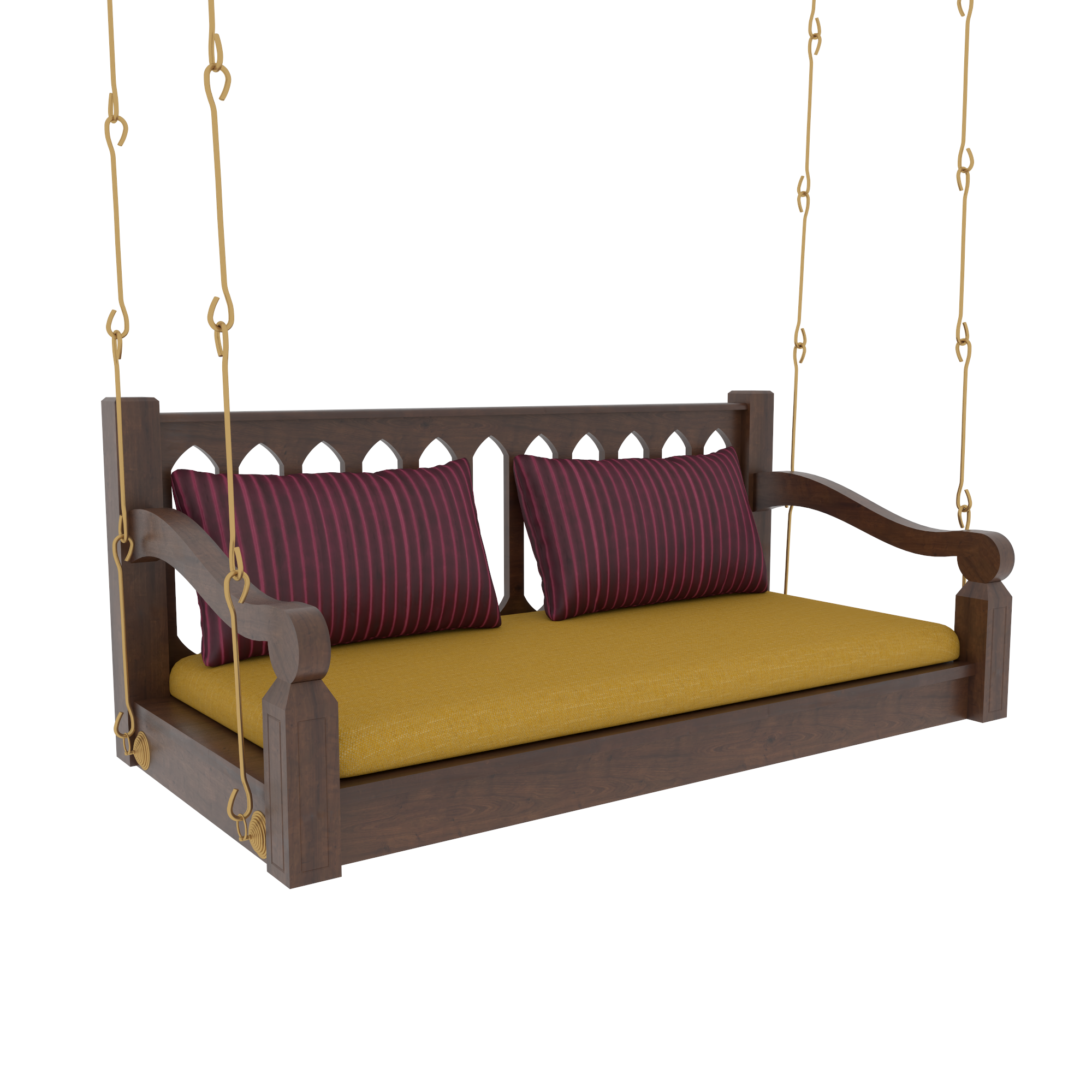 Classic Heritage Porch Swing with Curved Armrests Swing