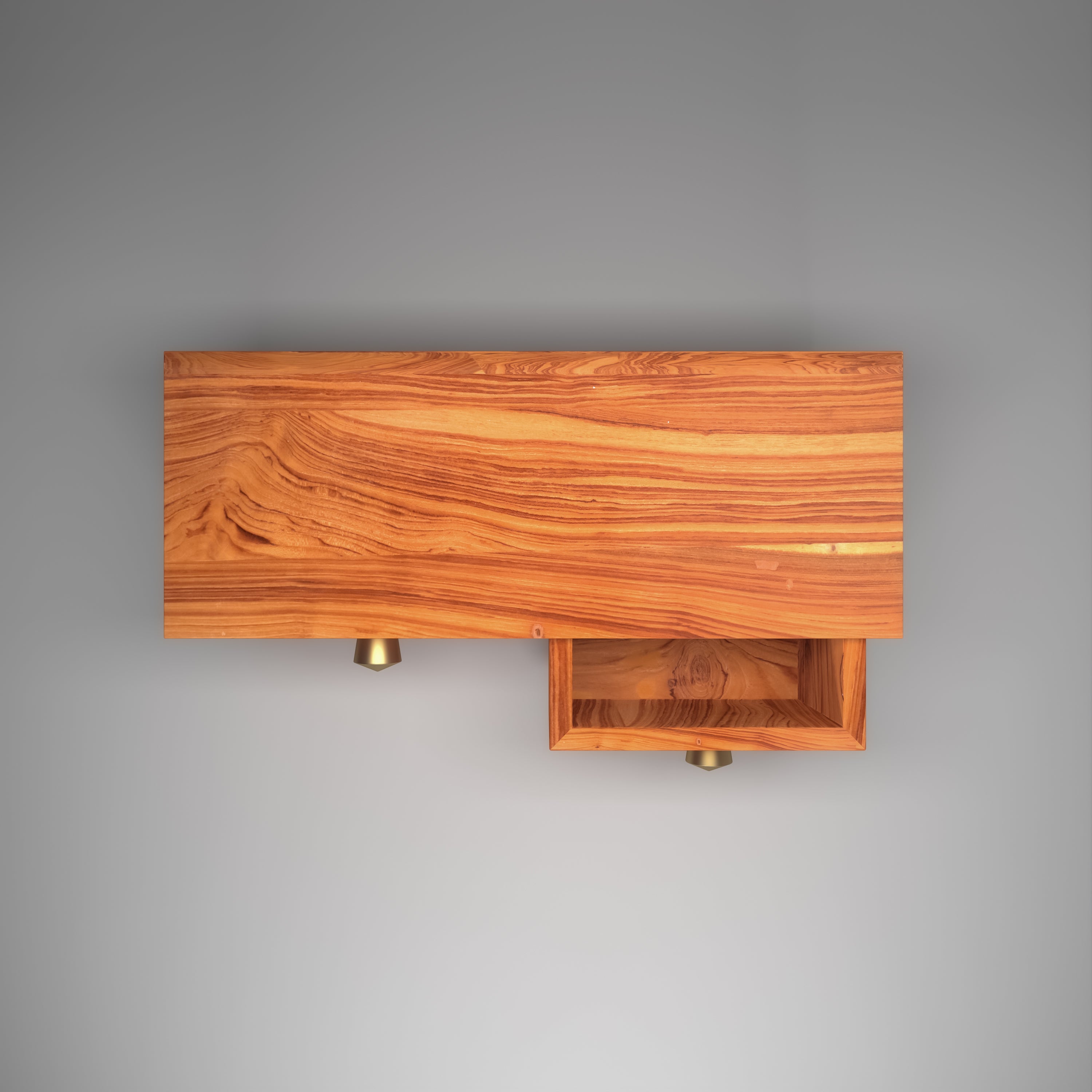 Double Drawer Long Top Classic Wooden Desk Organiser Desk Organizer