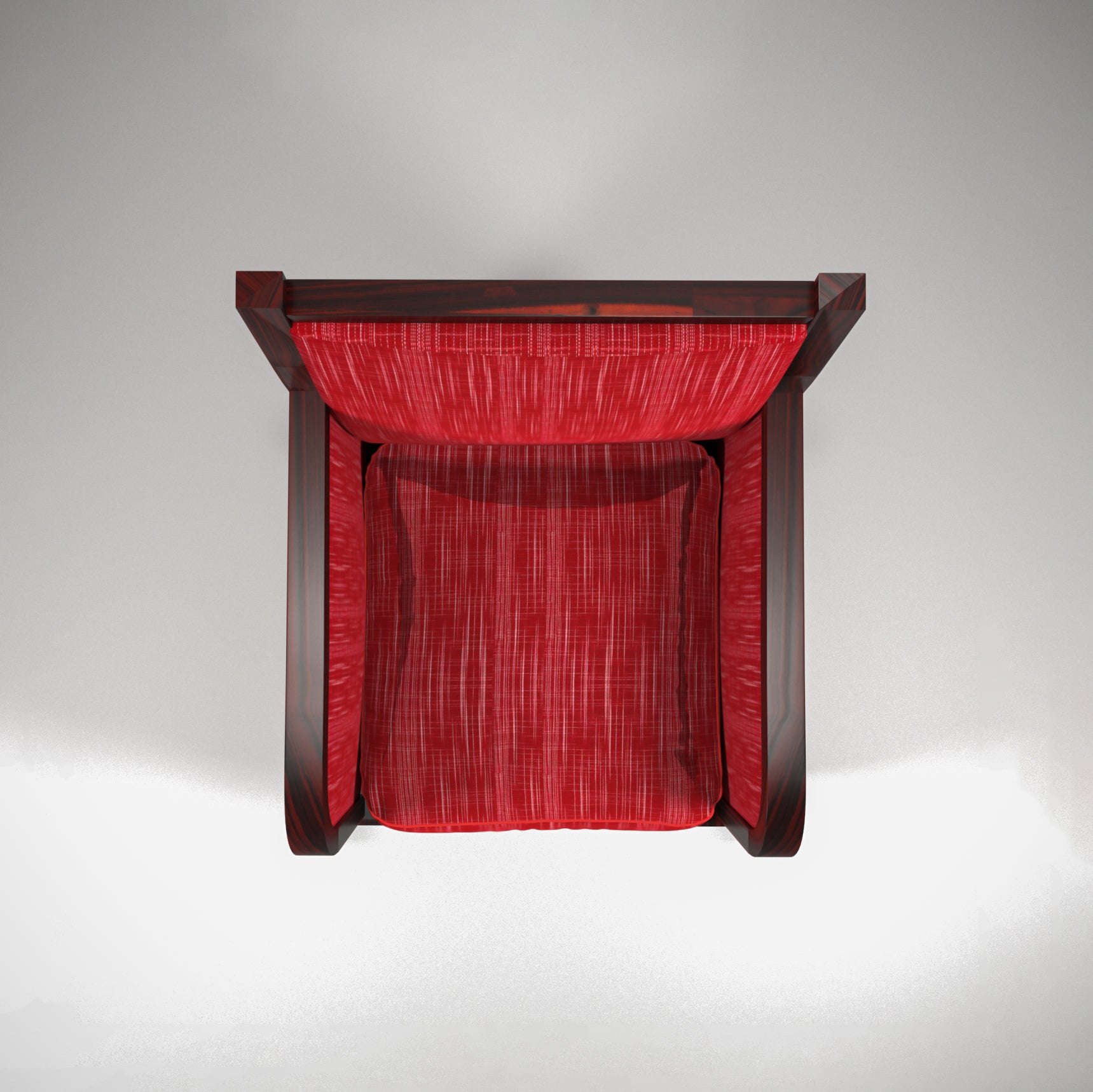 Rustic Red Upholstered Handmade Wooden Arm Chair for Home Arm Chair