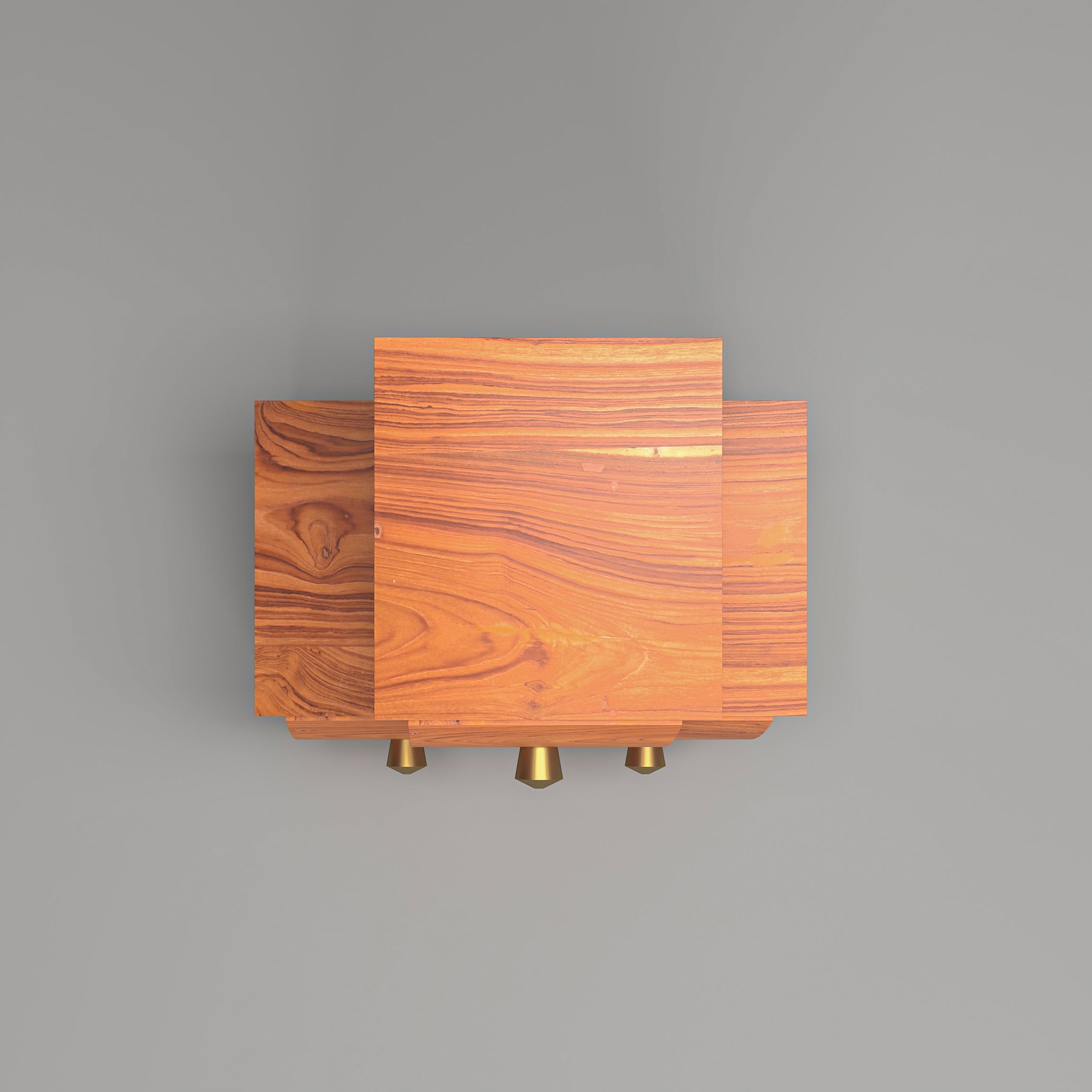 Simple Triple Compartment Curved Premium Drawer Chest Desk Organizer