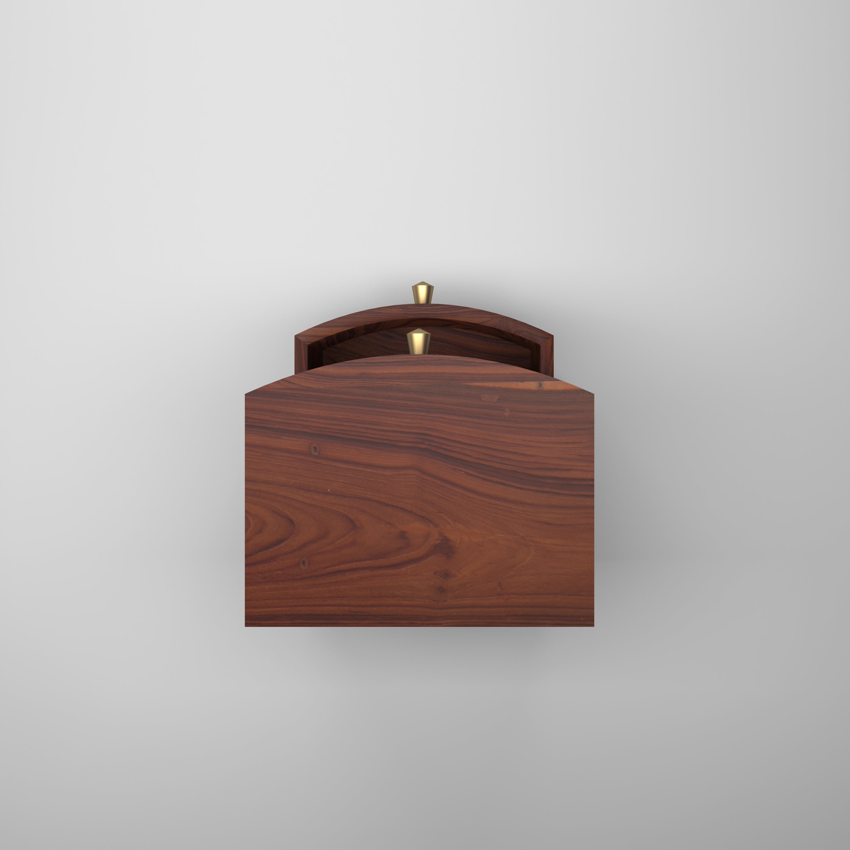 Curved Double Drawer Handmade Compact Desk Chest Desk Organizer