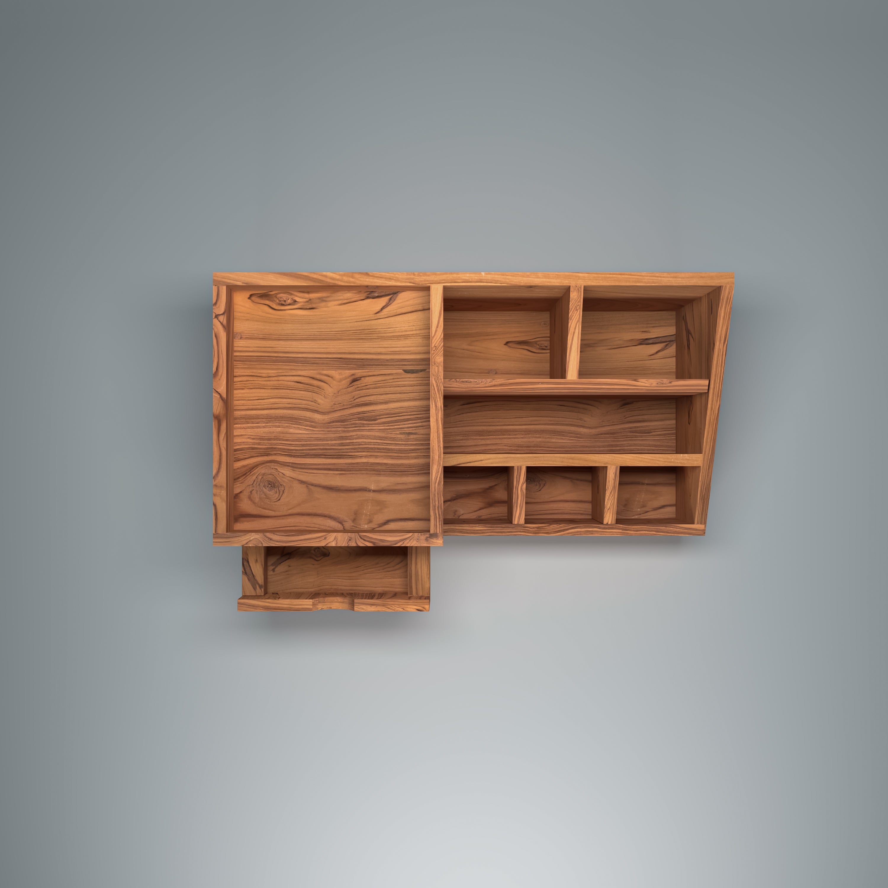 7-compartment Wood Desk Organizer Desk Organizer