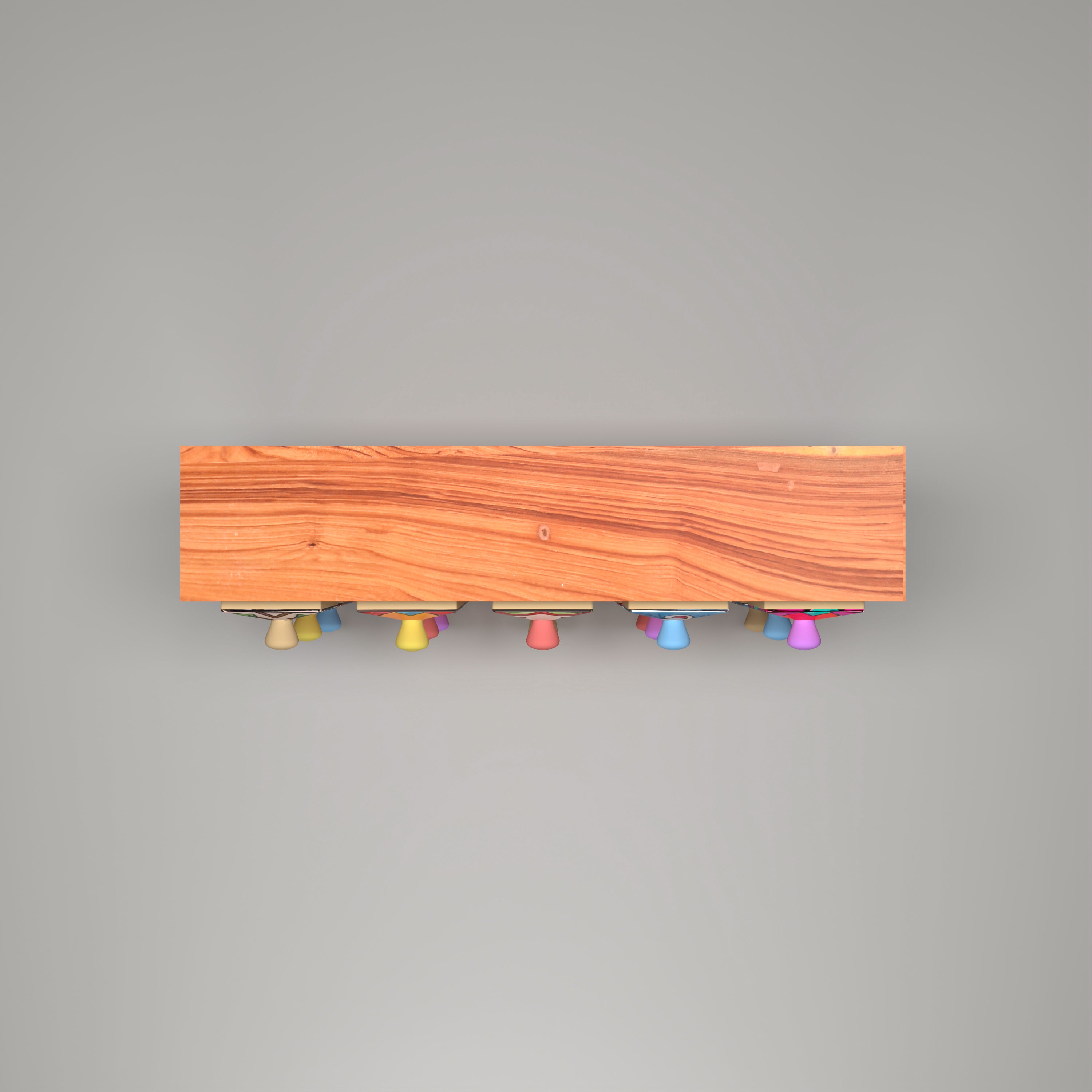 Natural Polish 15 Drawer Ceramic Chest Desk Organizer