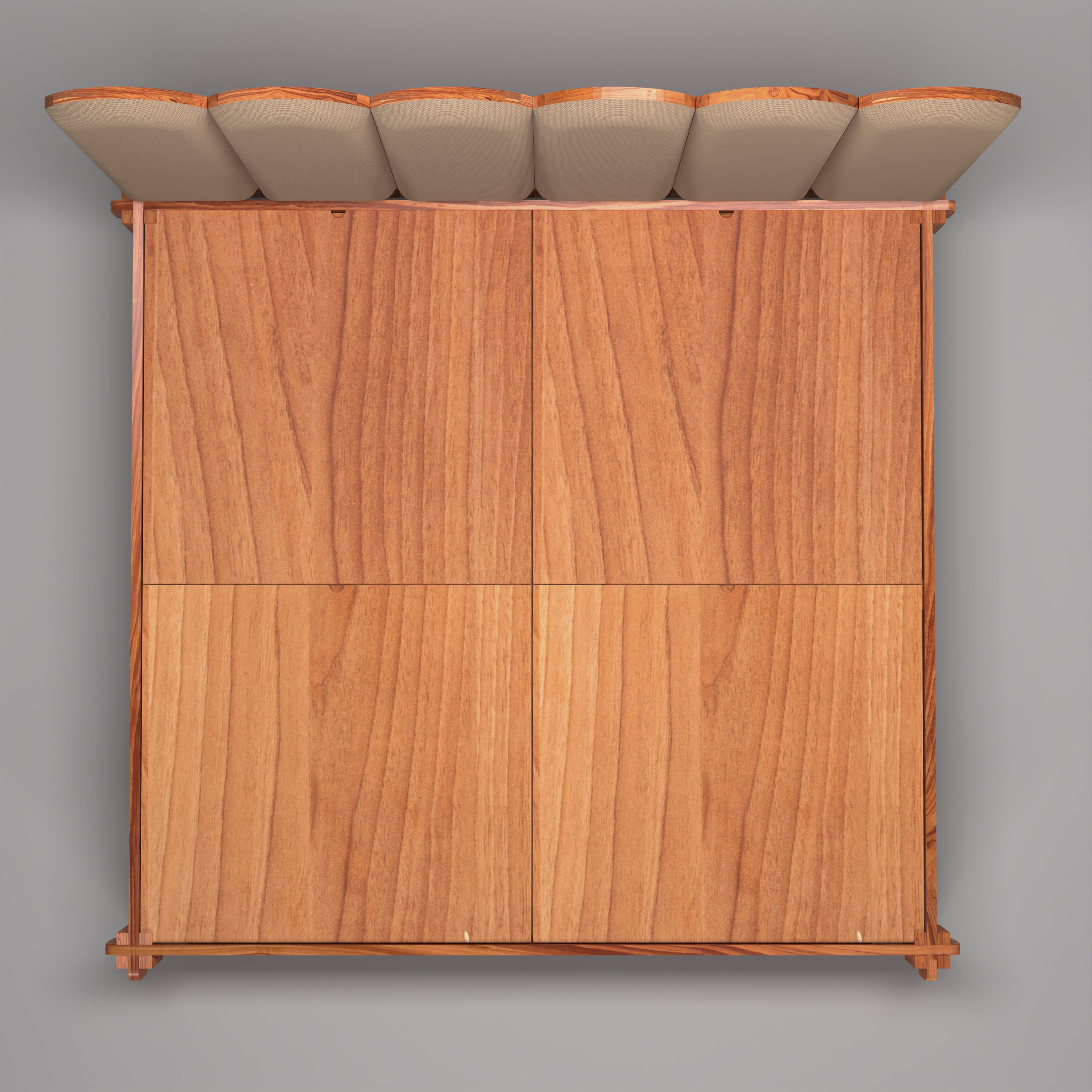 Solid wood upholstered Headboard Classic Design Bed (Teak wood) Bed