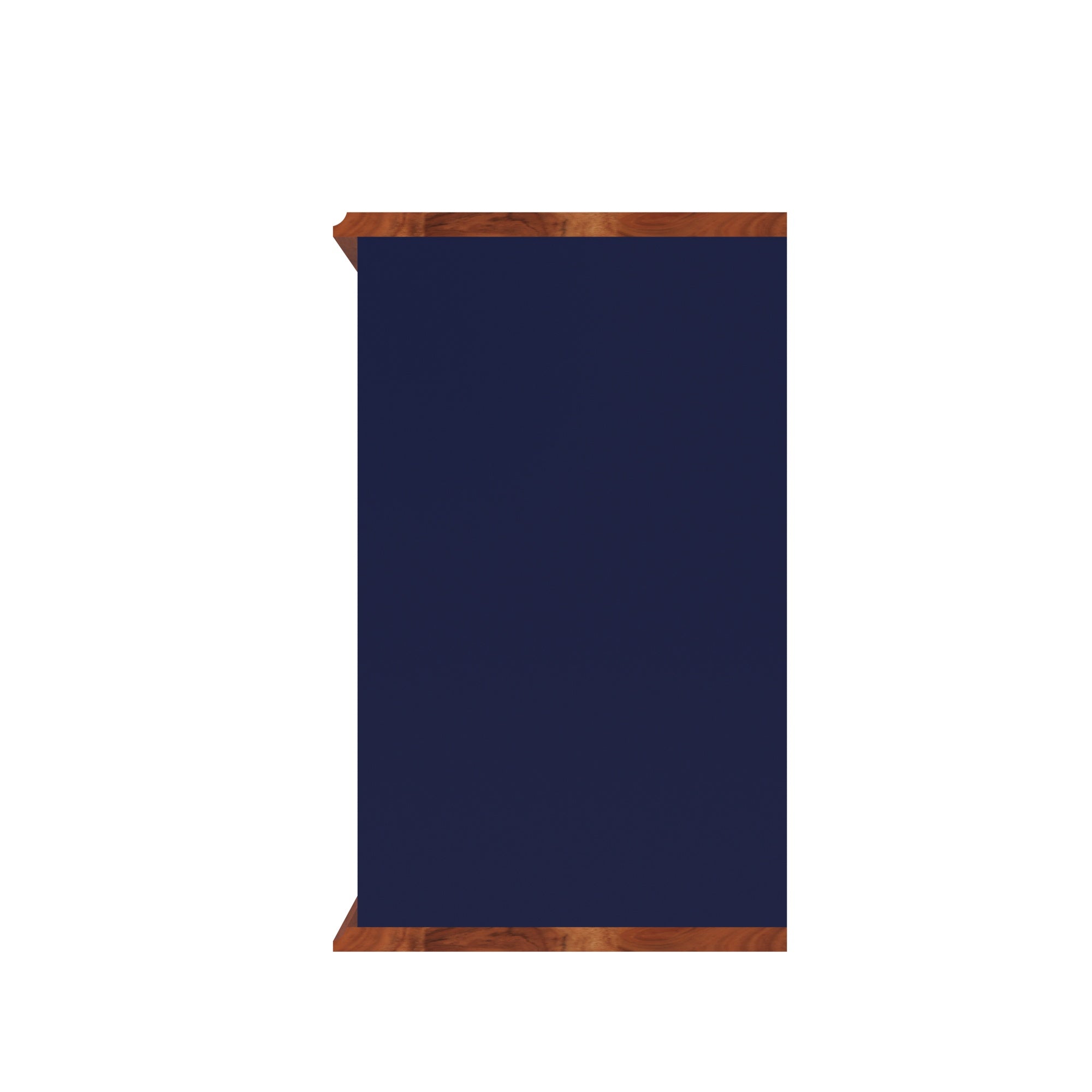 Modern Navy Blue Open Shelf TV Console with Wooden Accents Tv stand