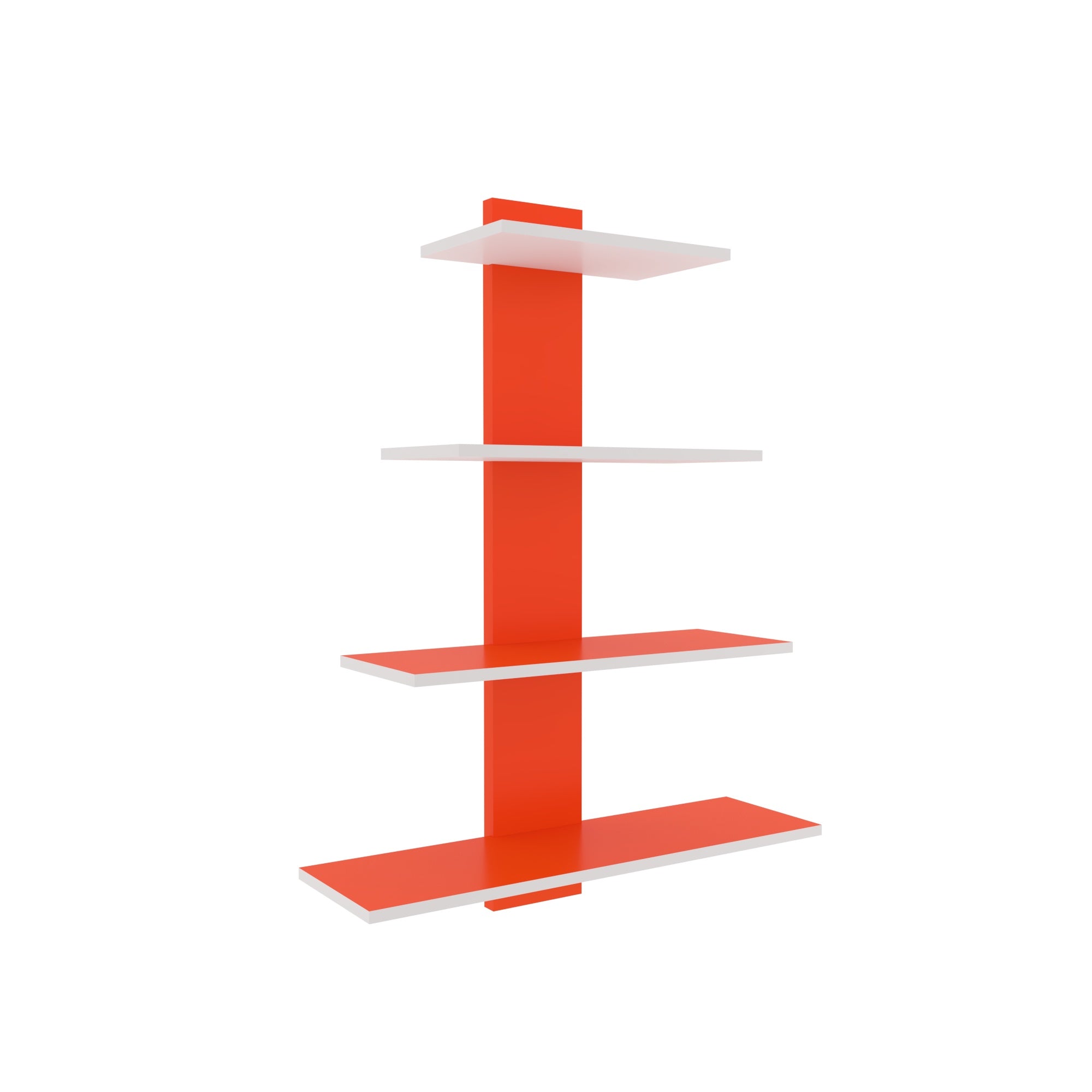 Vertical Tower Wall Shelf - Two-Tone Floating Display Rack Wall Rack