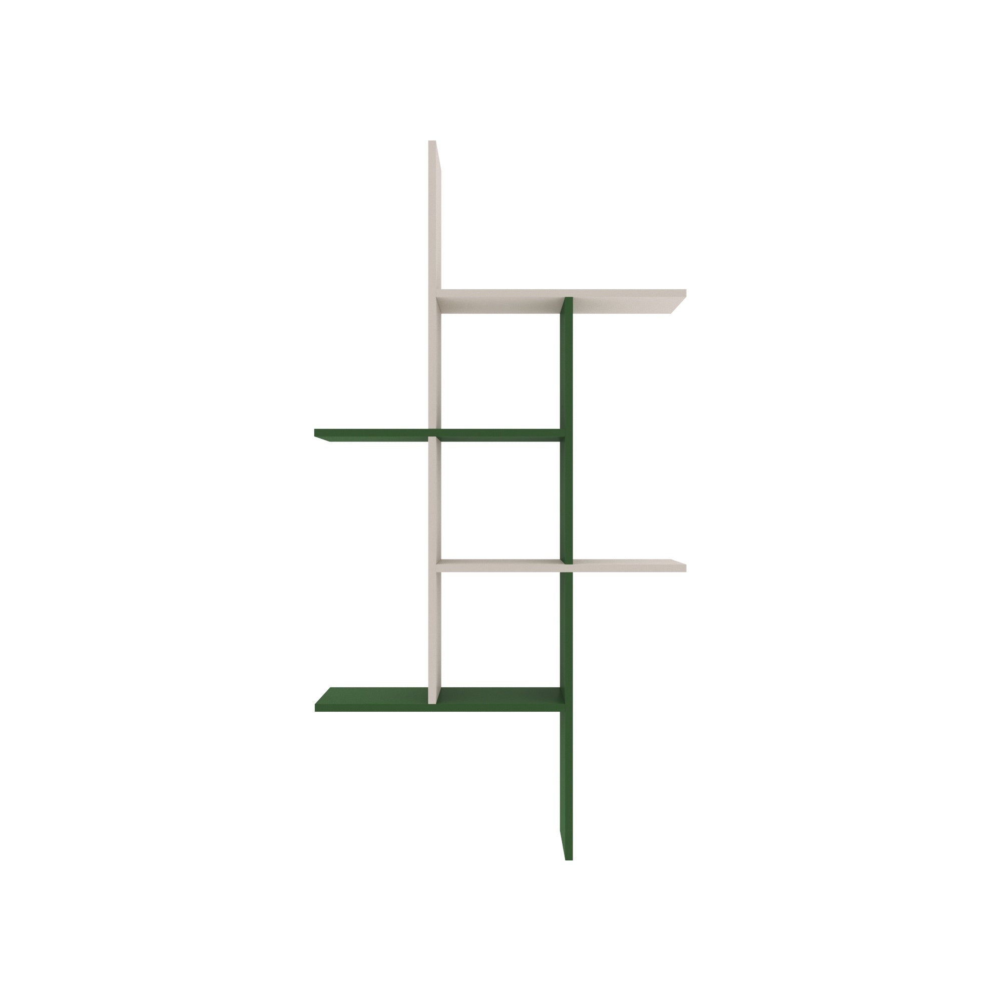 Vertical Zigzag Wall Shelf - Two-Tone Display Rack Wall Rack
