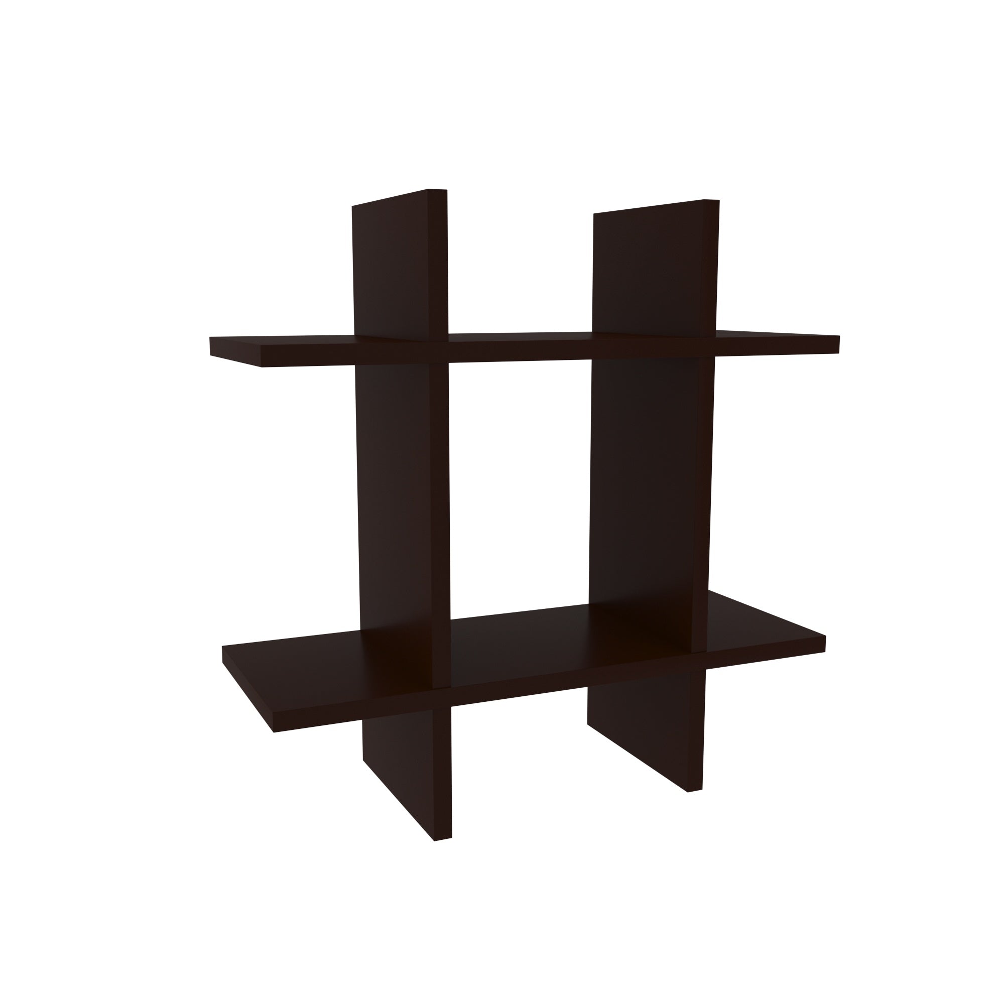 Modern Cross Design Wall Shelf - Floating Display Rack Wall Rack