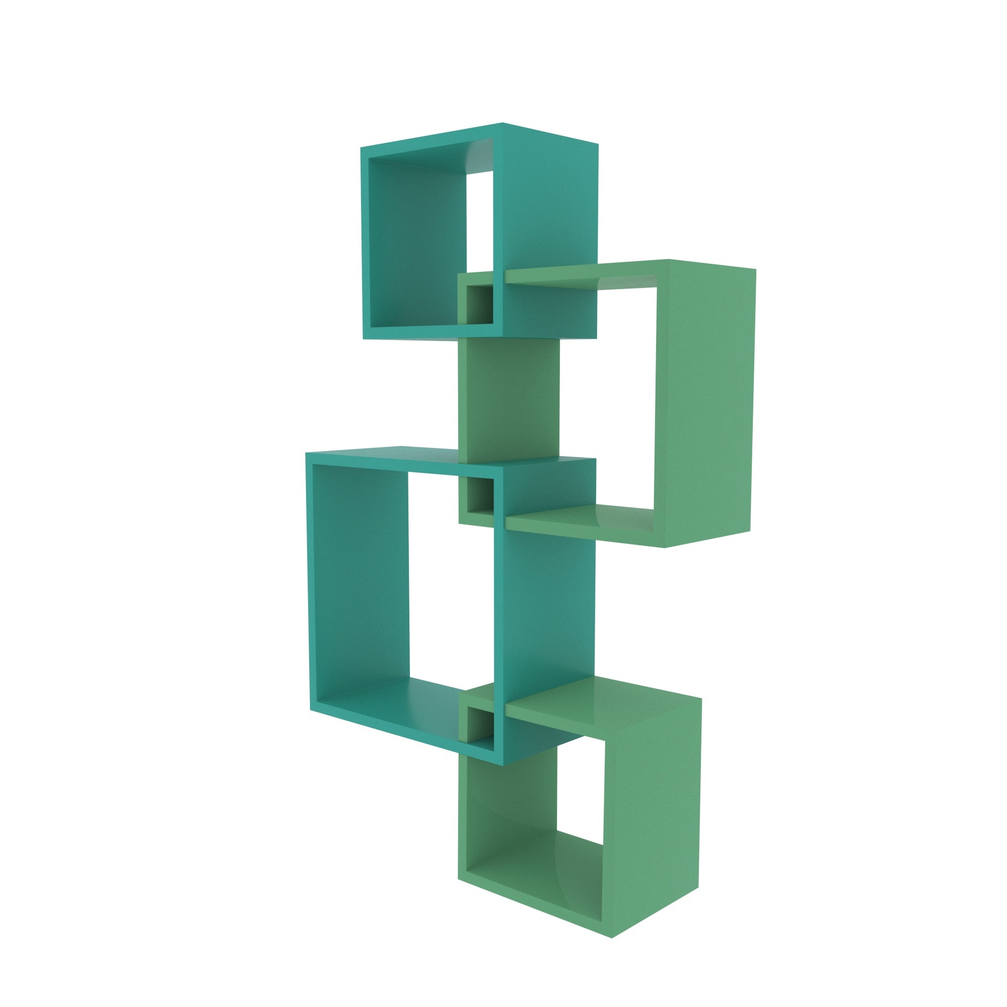 Geometric Wall Shelf - Modern Interlocking Display Rack Wall Rack