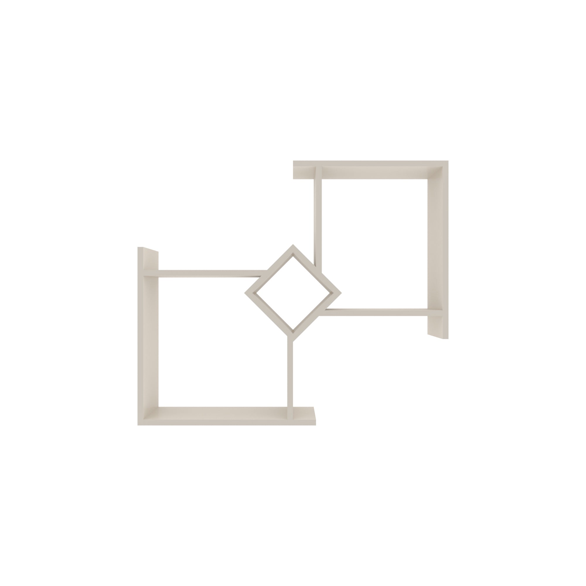 Diamond Accent Wall Shelf - Modern Geometric Display Unit Wall Rack