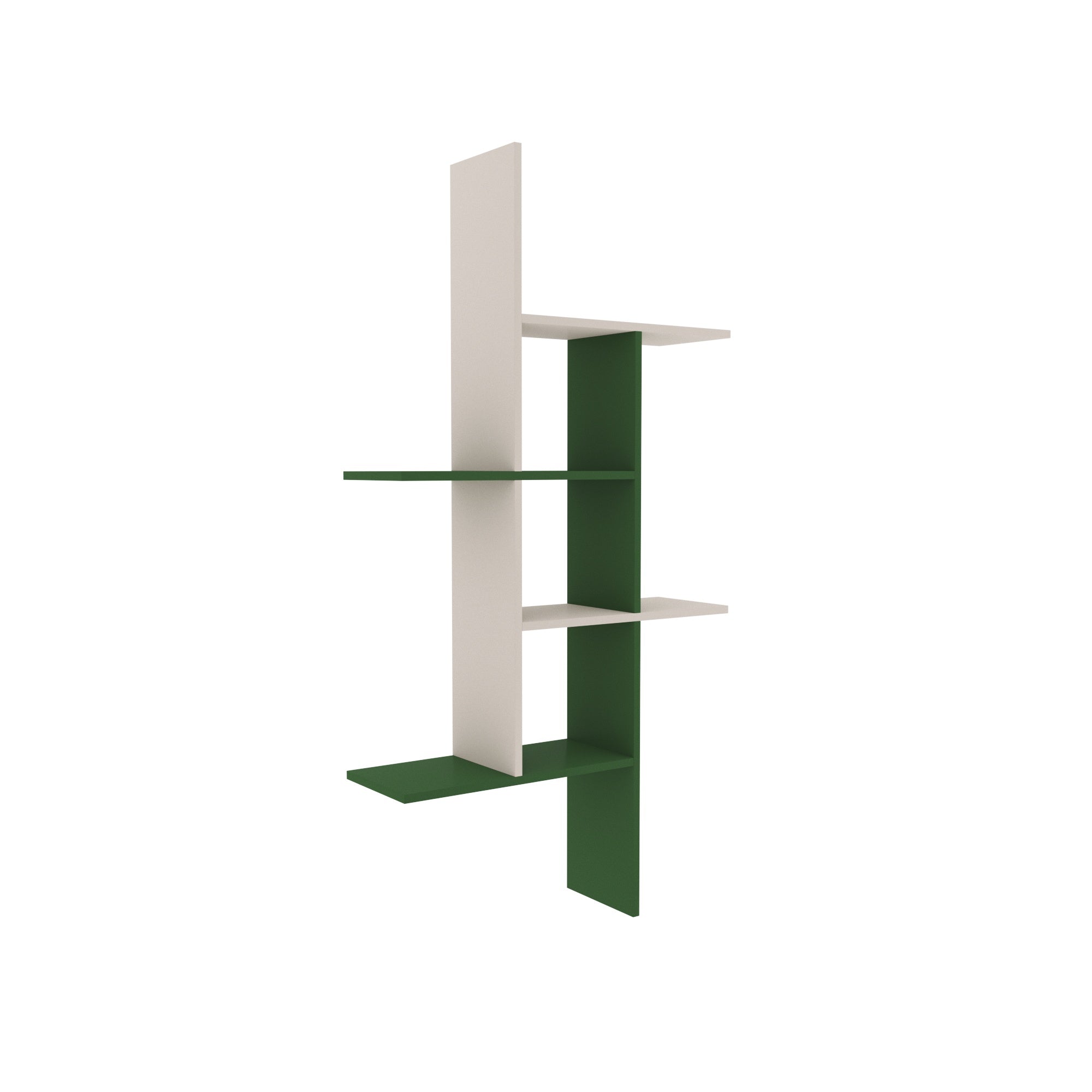 Vertical Zigzag Wall Shelf - Two-Tone Display Rack Wall Rack