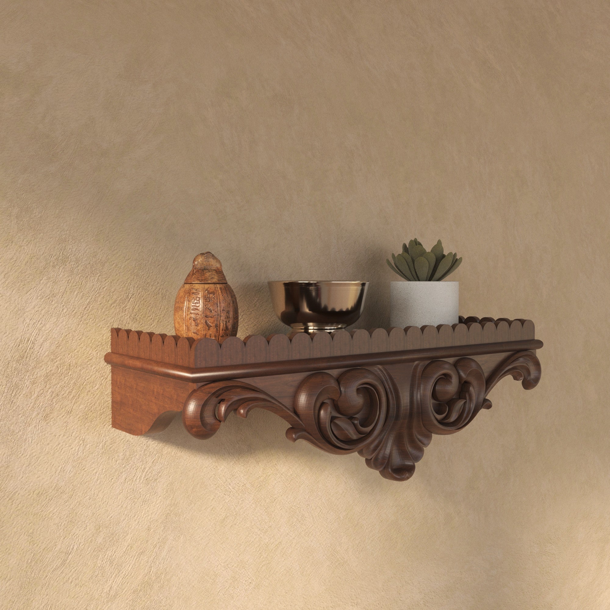 Baroque Scroll Wall Shelf Wall Rack