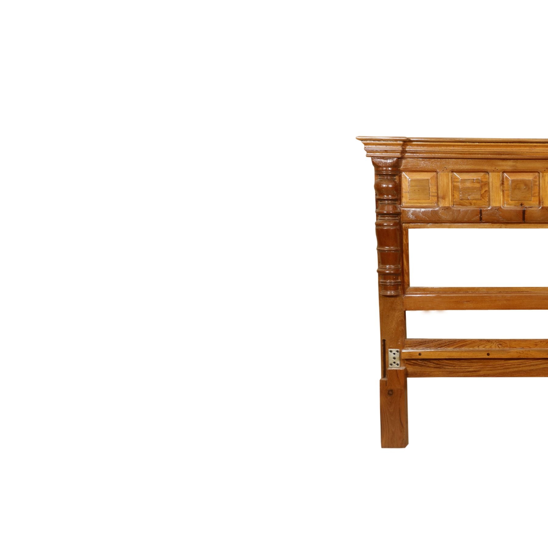 Solid Wood Bed in Light Brown Finish (Teak wood) Bed