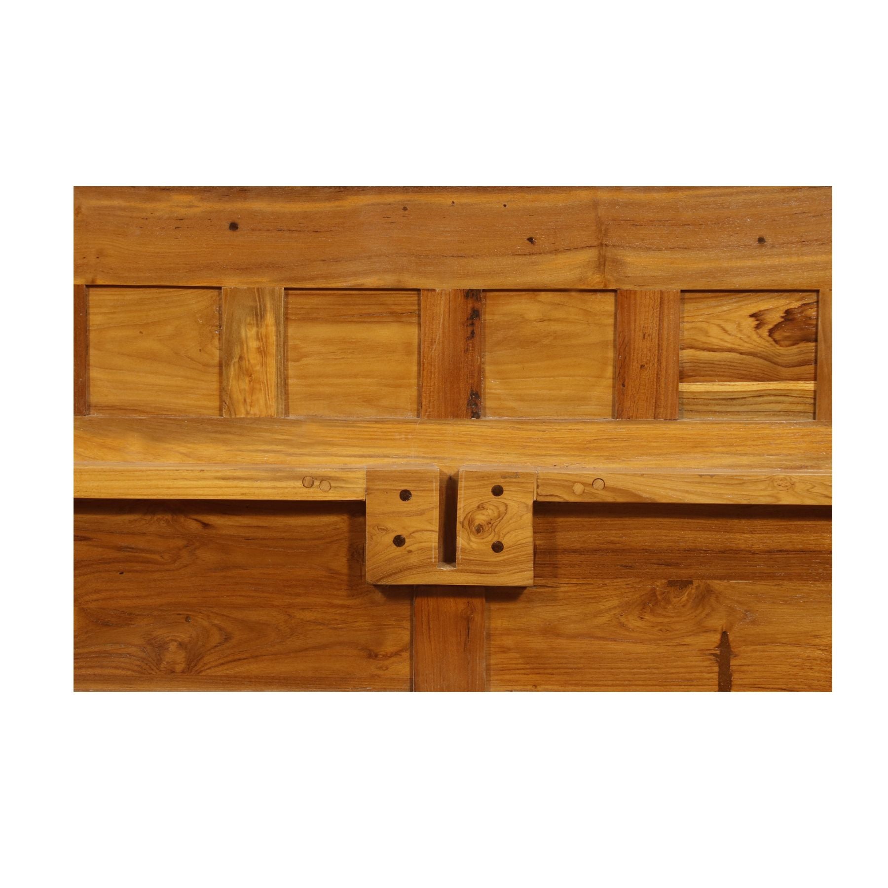 Solid Wood Bed in Light Brown Finish (Teak wood) Bed