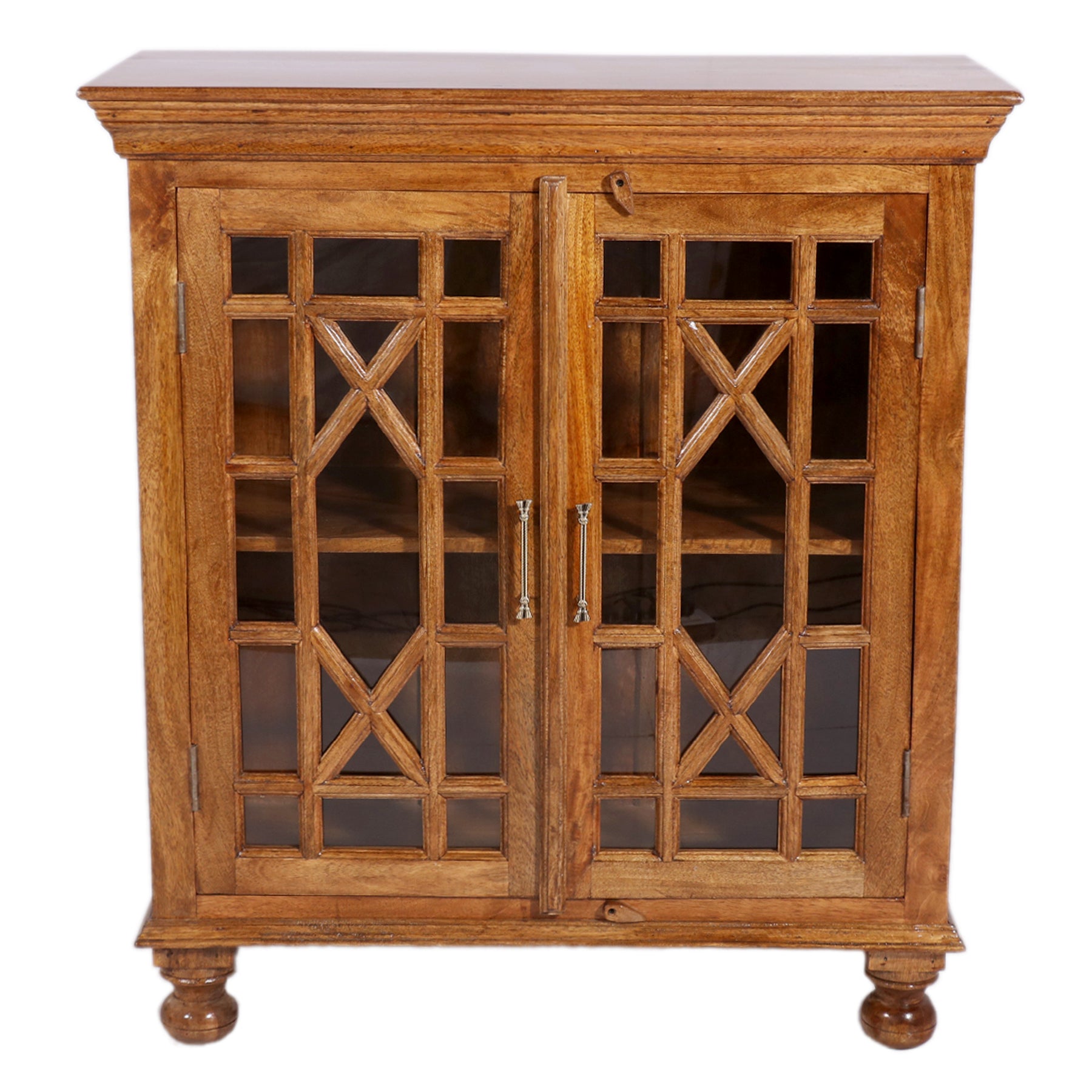 Compact 1-Shelf Solid Wood Cabinet Cupboard