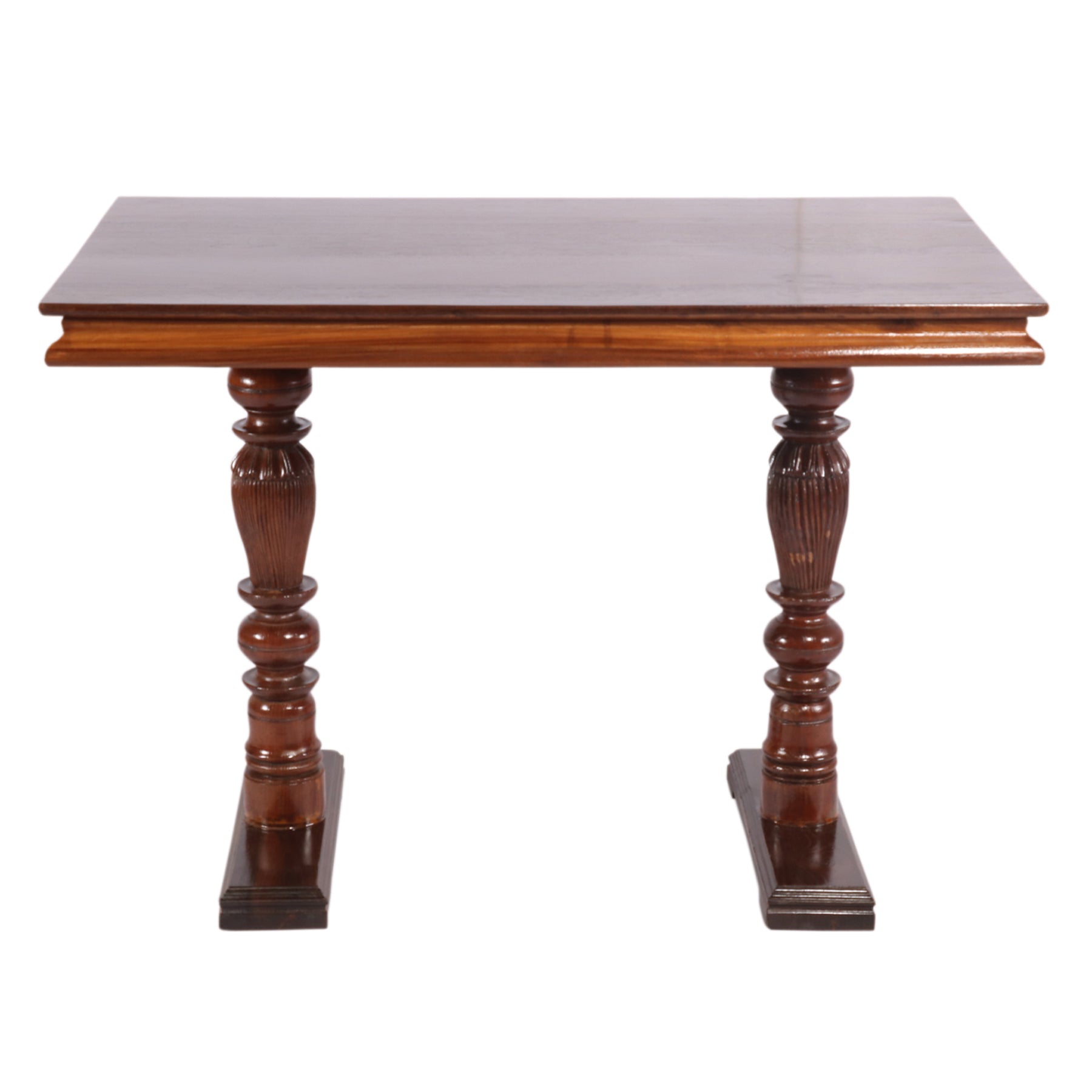 Brown Teak Wood Accent Table Dining Table