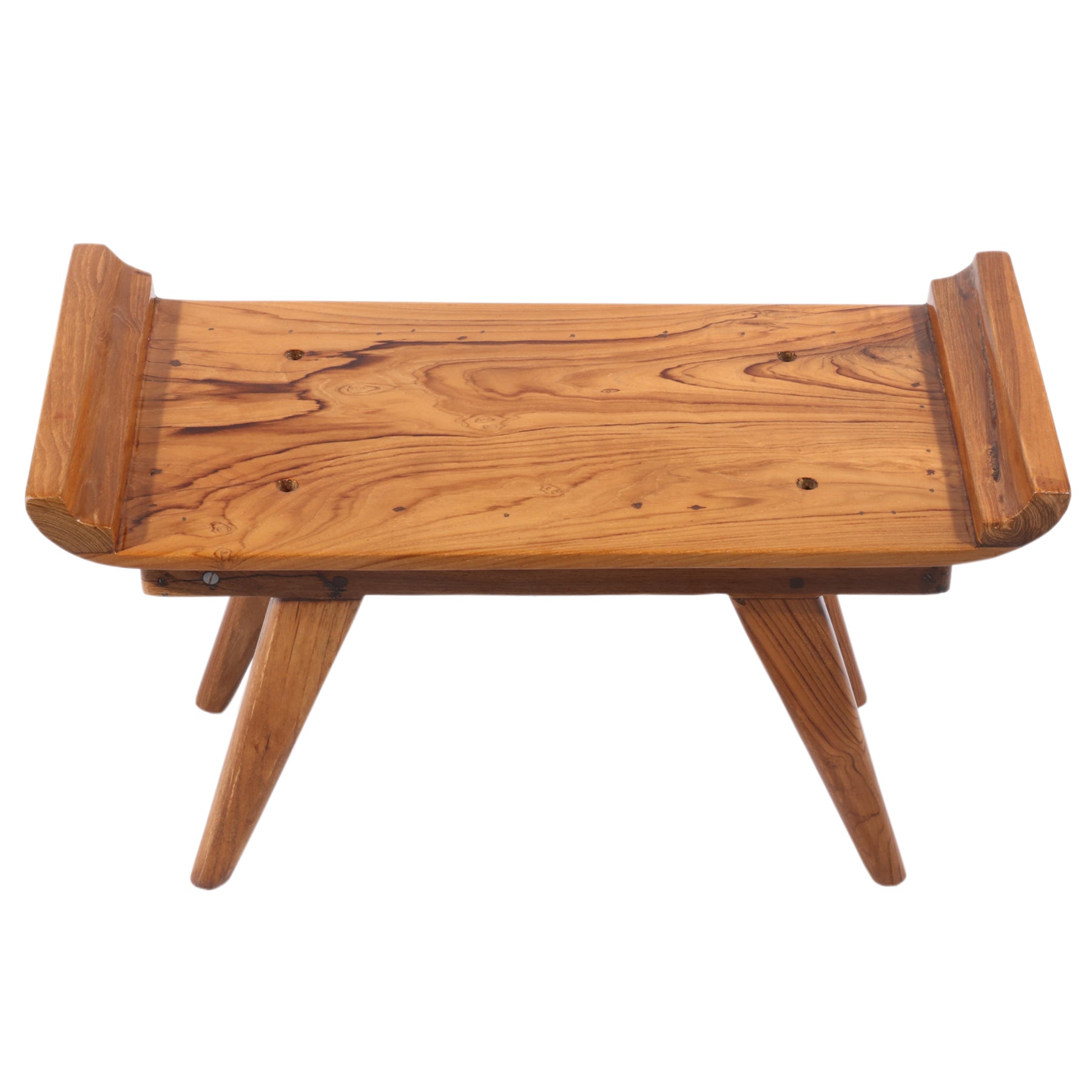 Natural Finish Teak Coffee Table Stool