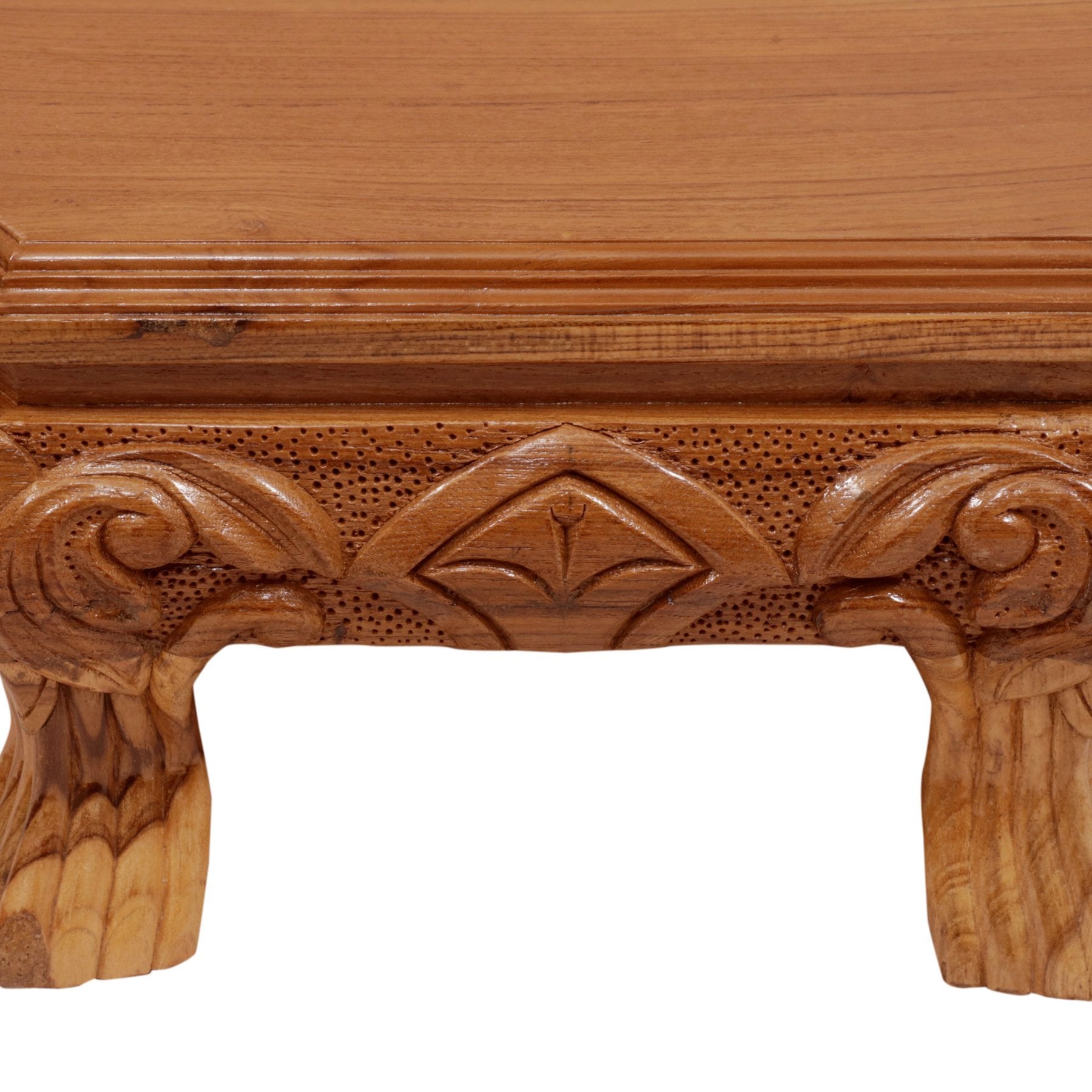 Bhasat Hexagonal Teak Wood Traditional Bajot Bajot
