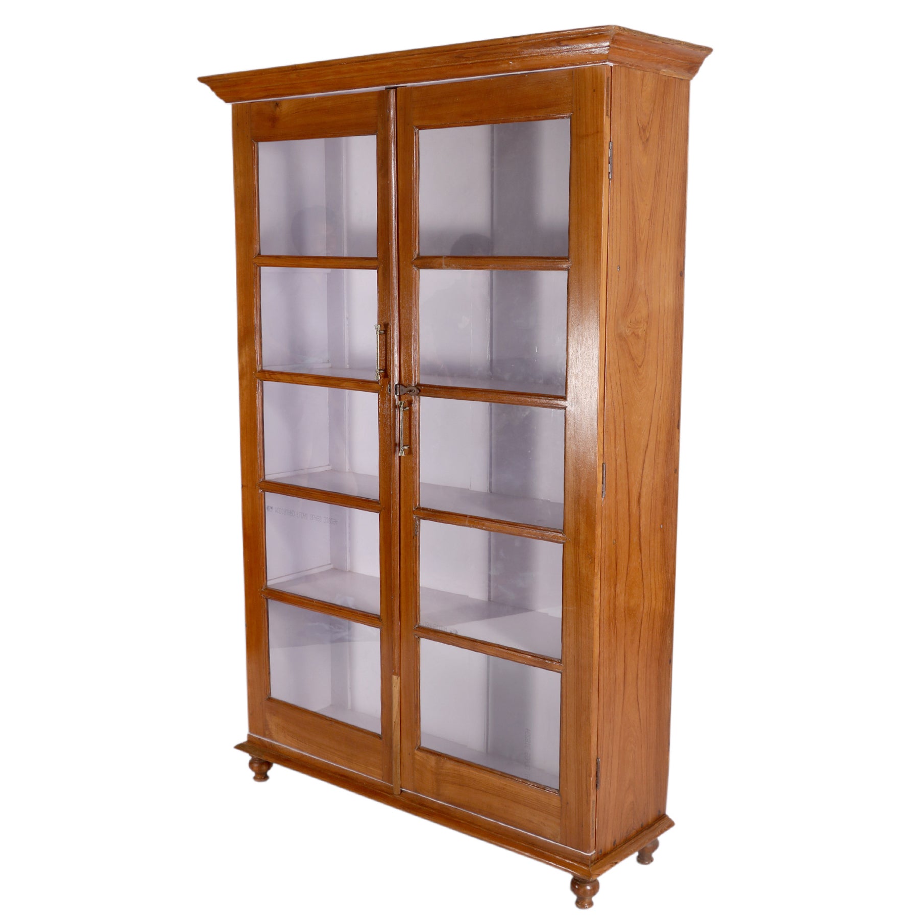 5-Shelf Teak Wood Cabinet Showcase