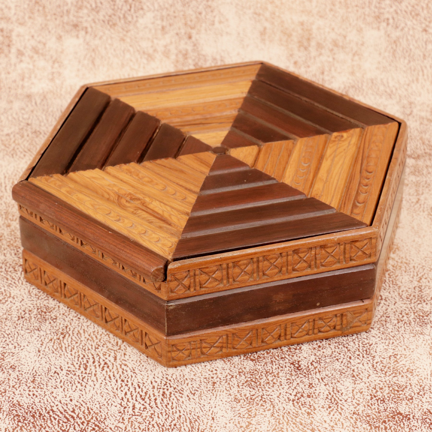 Roomy Fan Box Wooden Box