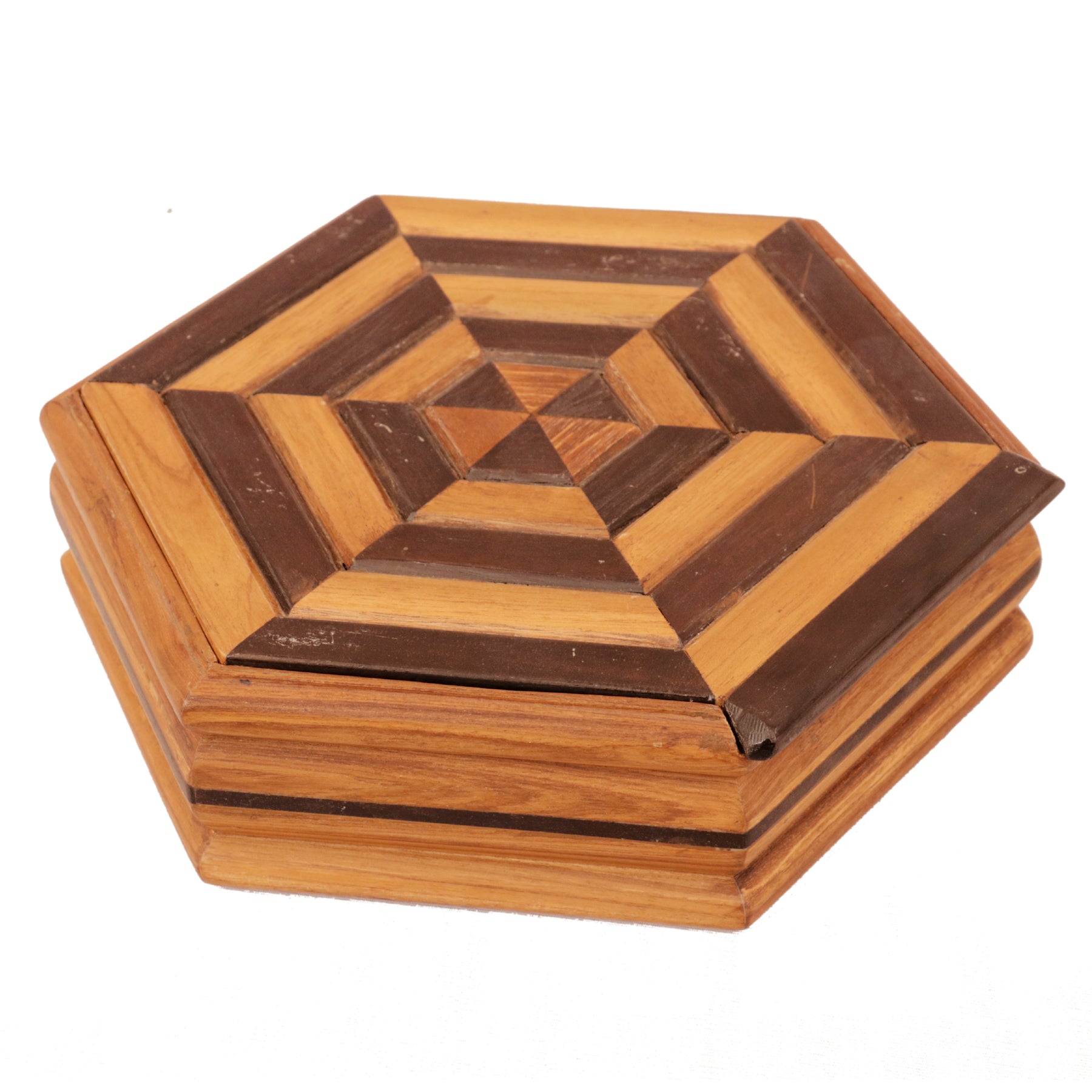 Striped Fan Box Wooden Box