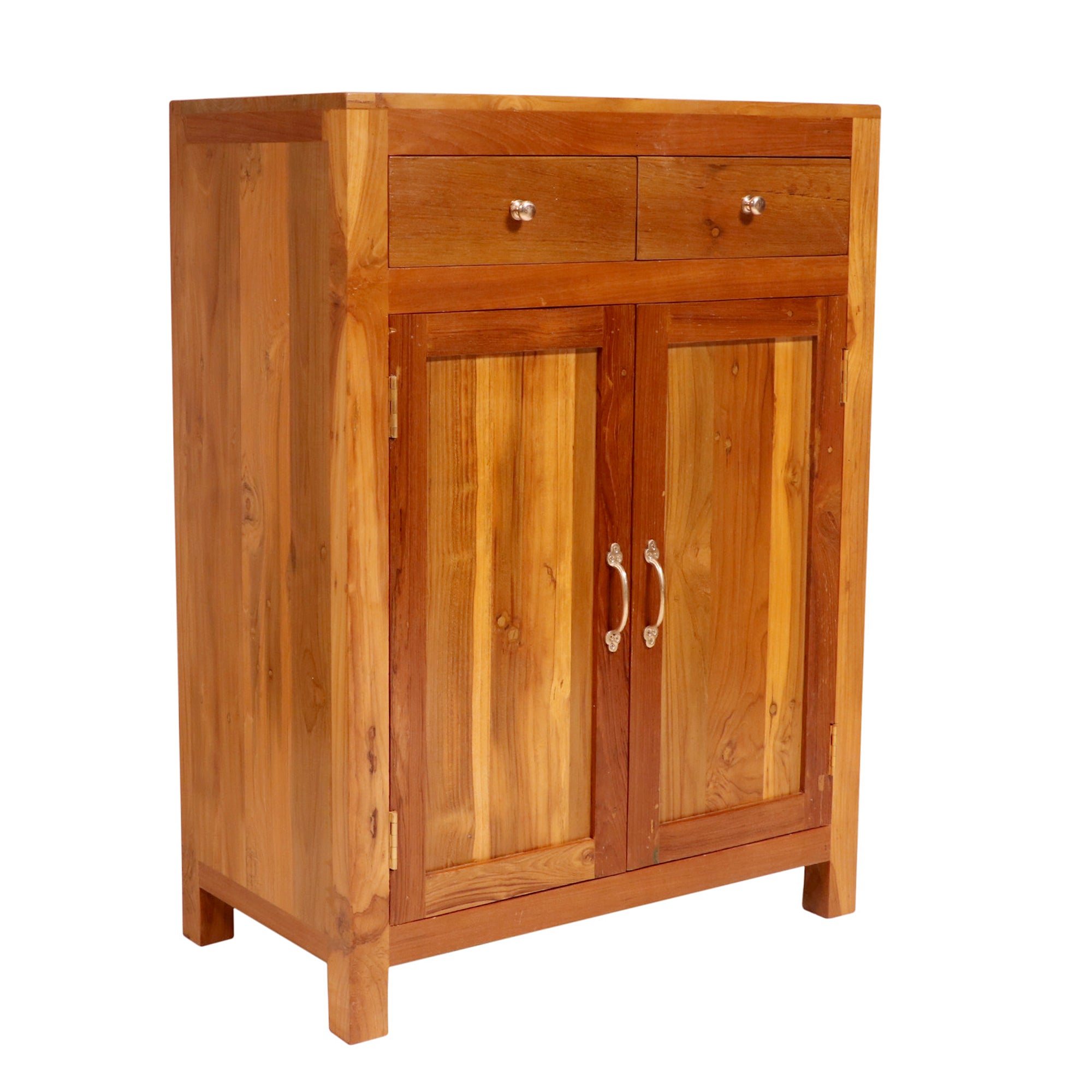 Teak 2-Door Natural stain finished Cabinet Cupboard