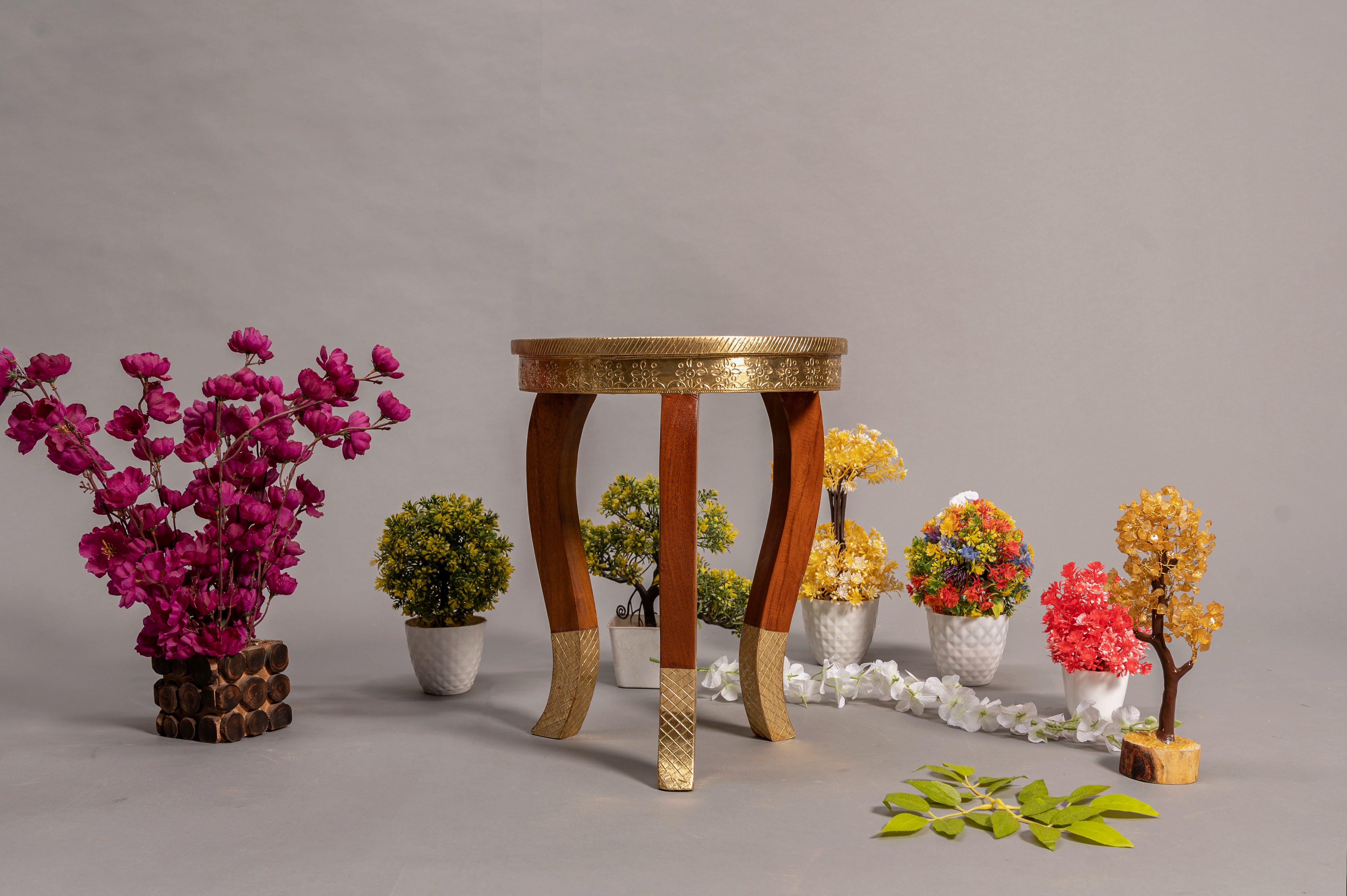 Brass Fitted Mukkali Manai (Pooja Stand/Abhisheka Peeta) Stool
