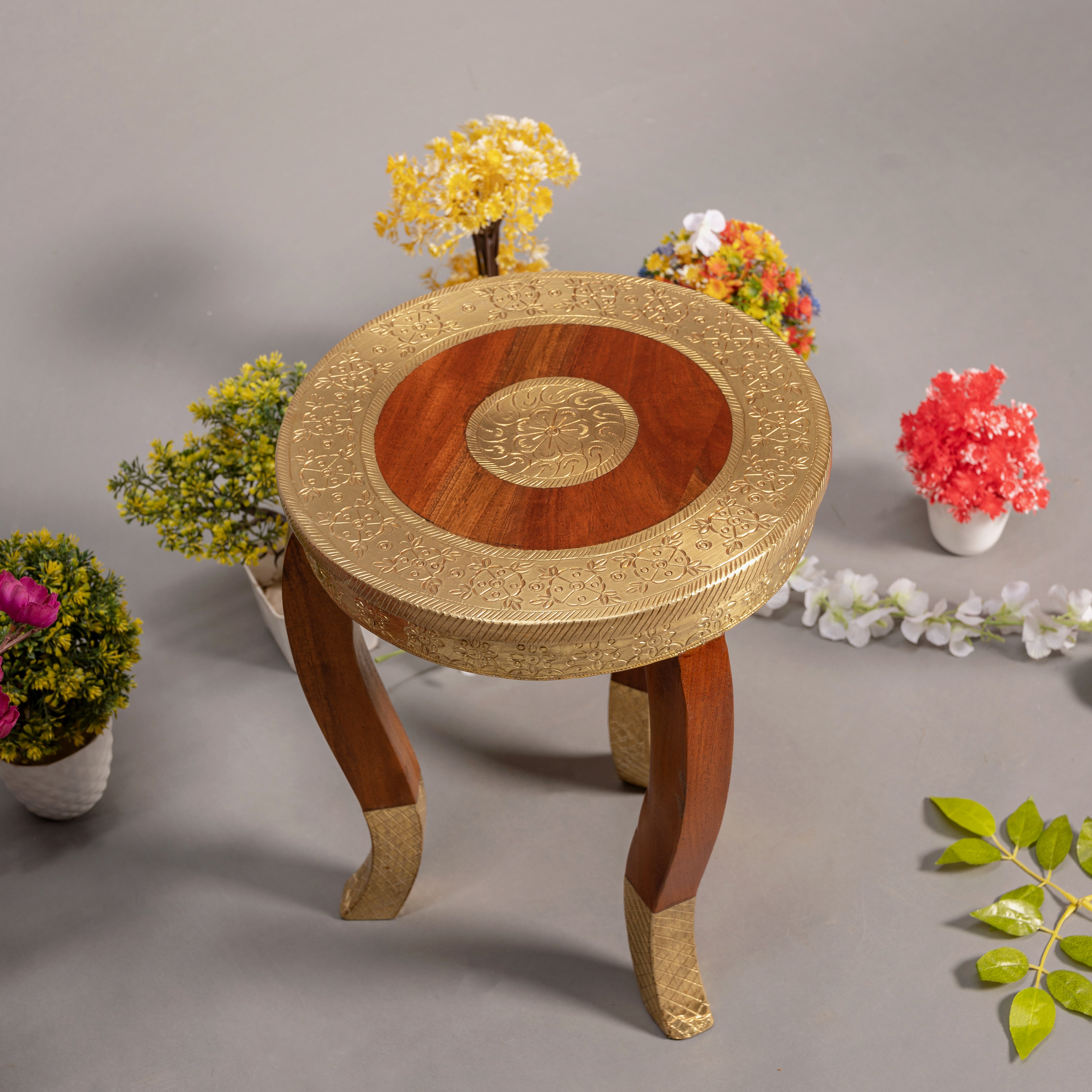 Brass Fitted Mukkali Manai (Pooja Stand/Abhisheka Peeta) Stool