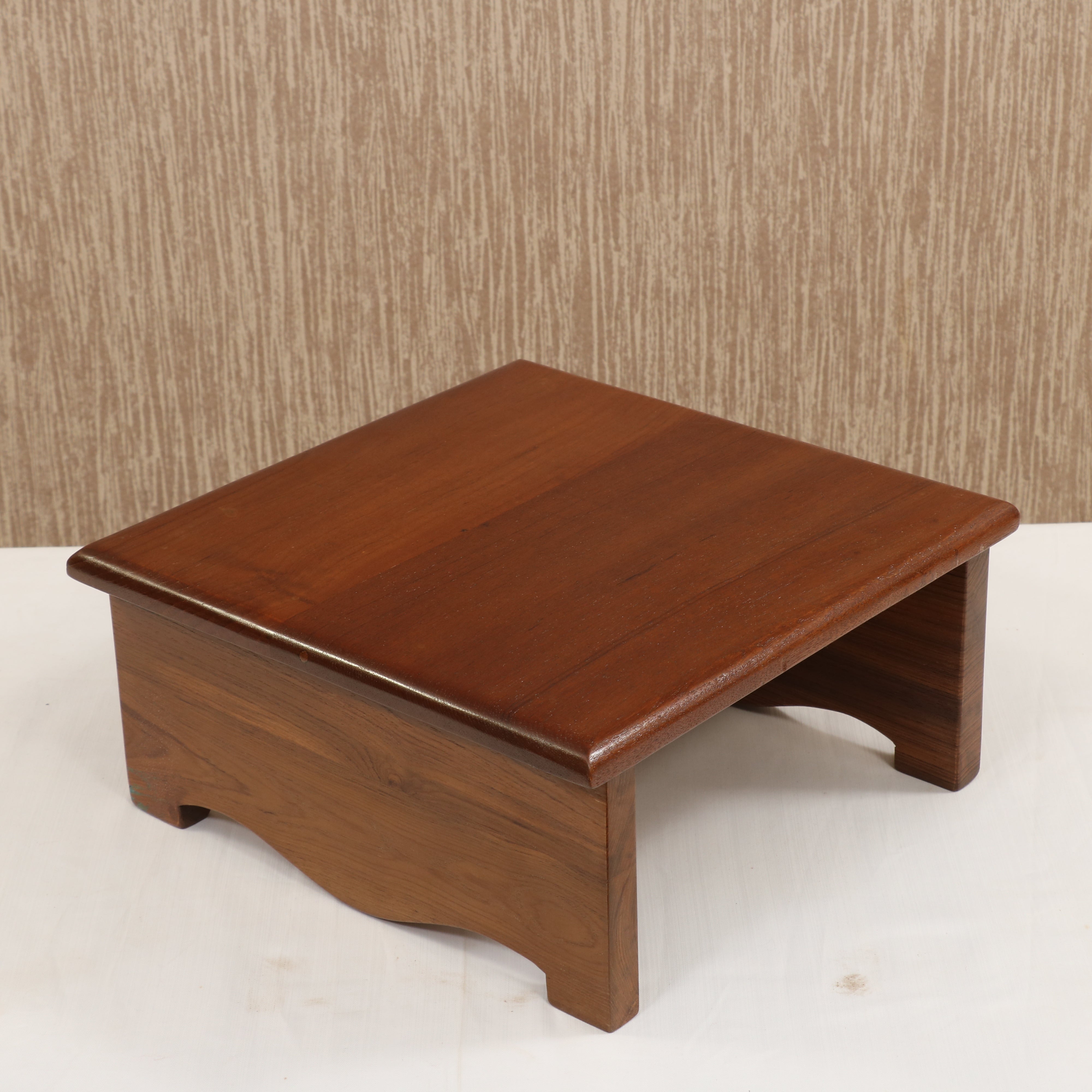 Stylish compact multipurpose teak Wooden Bajot Default Title Bajot